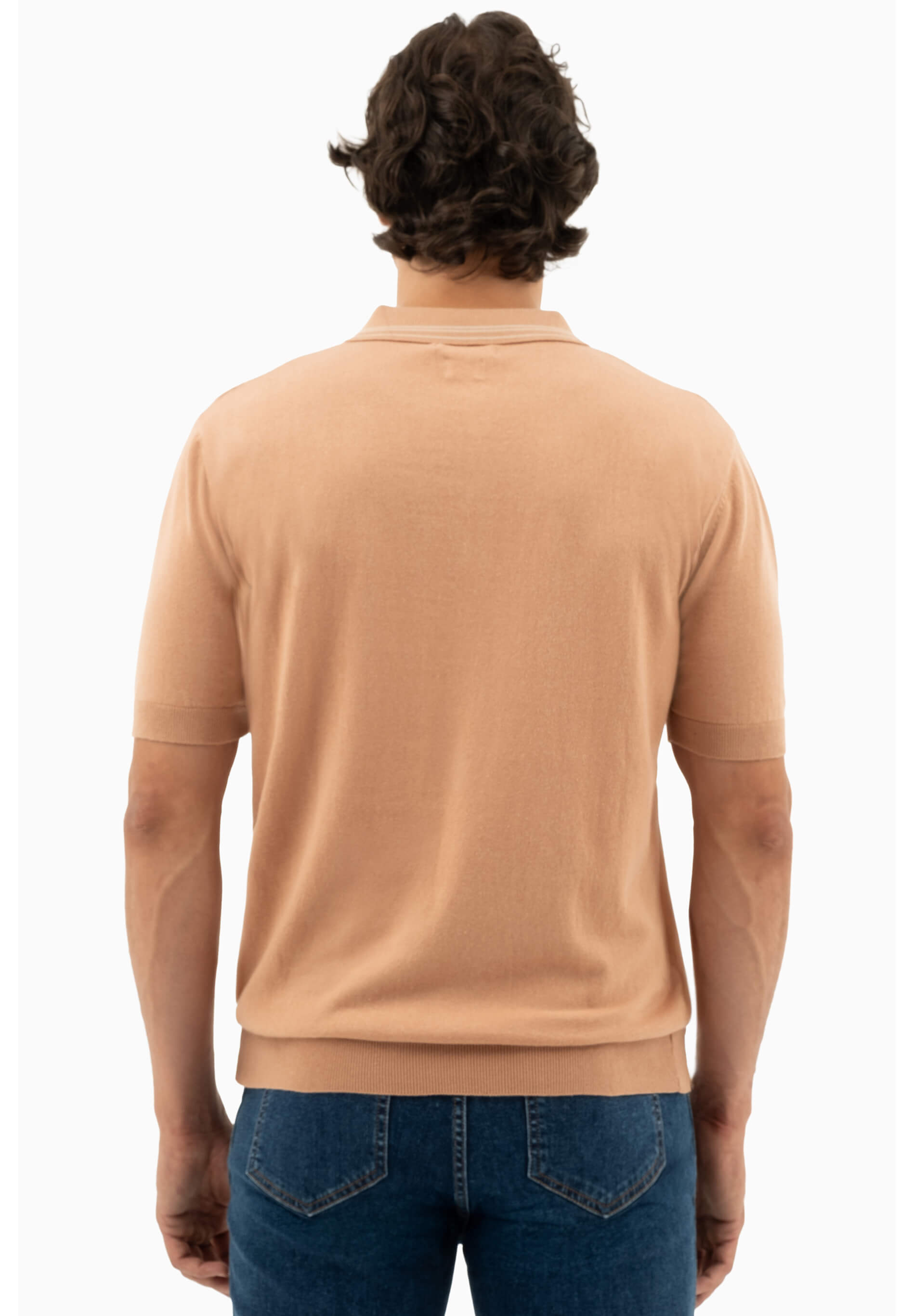 Strick-Poloshirt aus Bio-Baumwolle