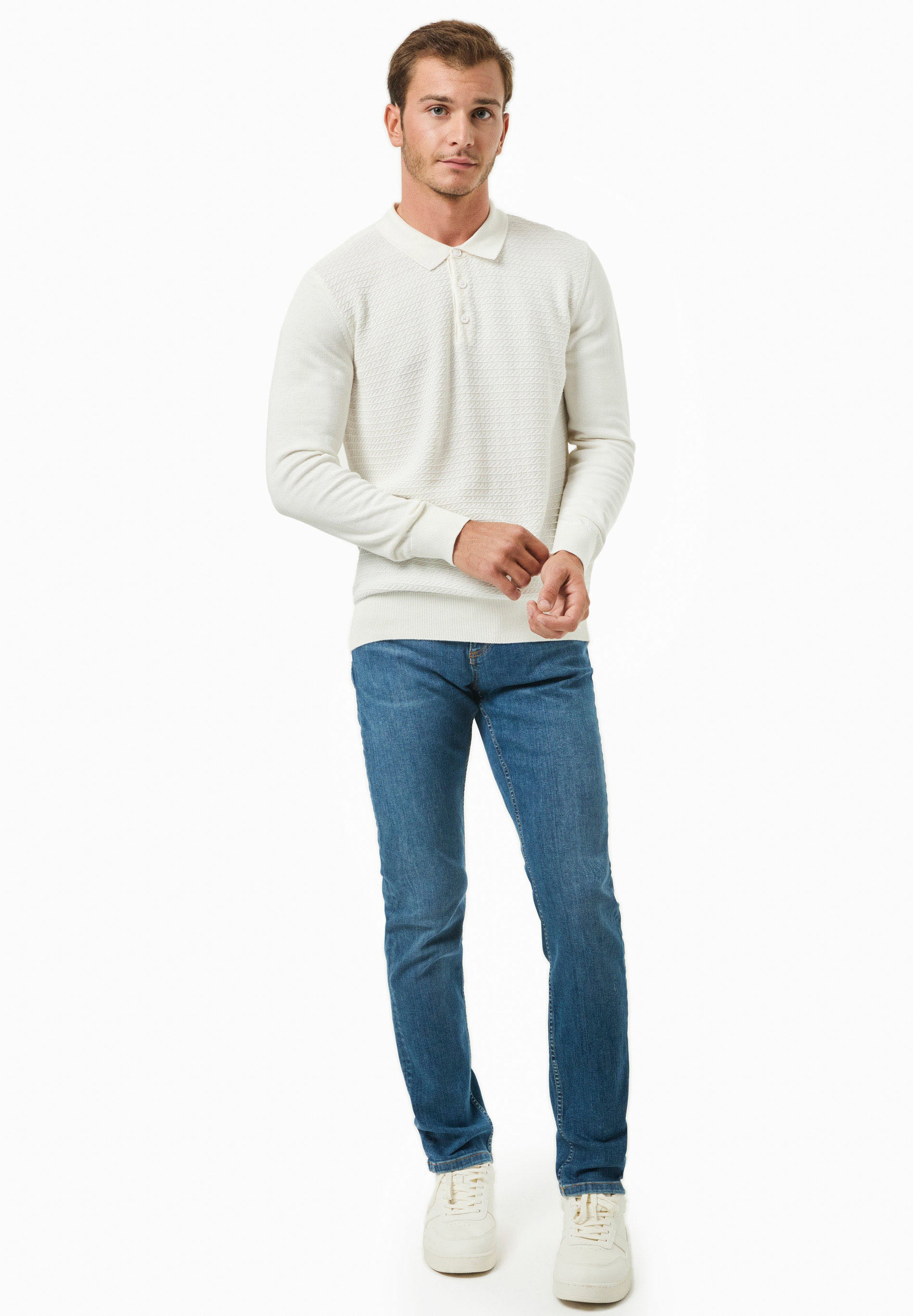 Polokragen-Pullover aus Bio-Baumwolle