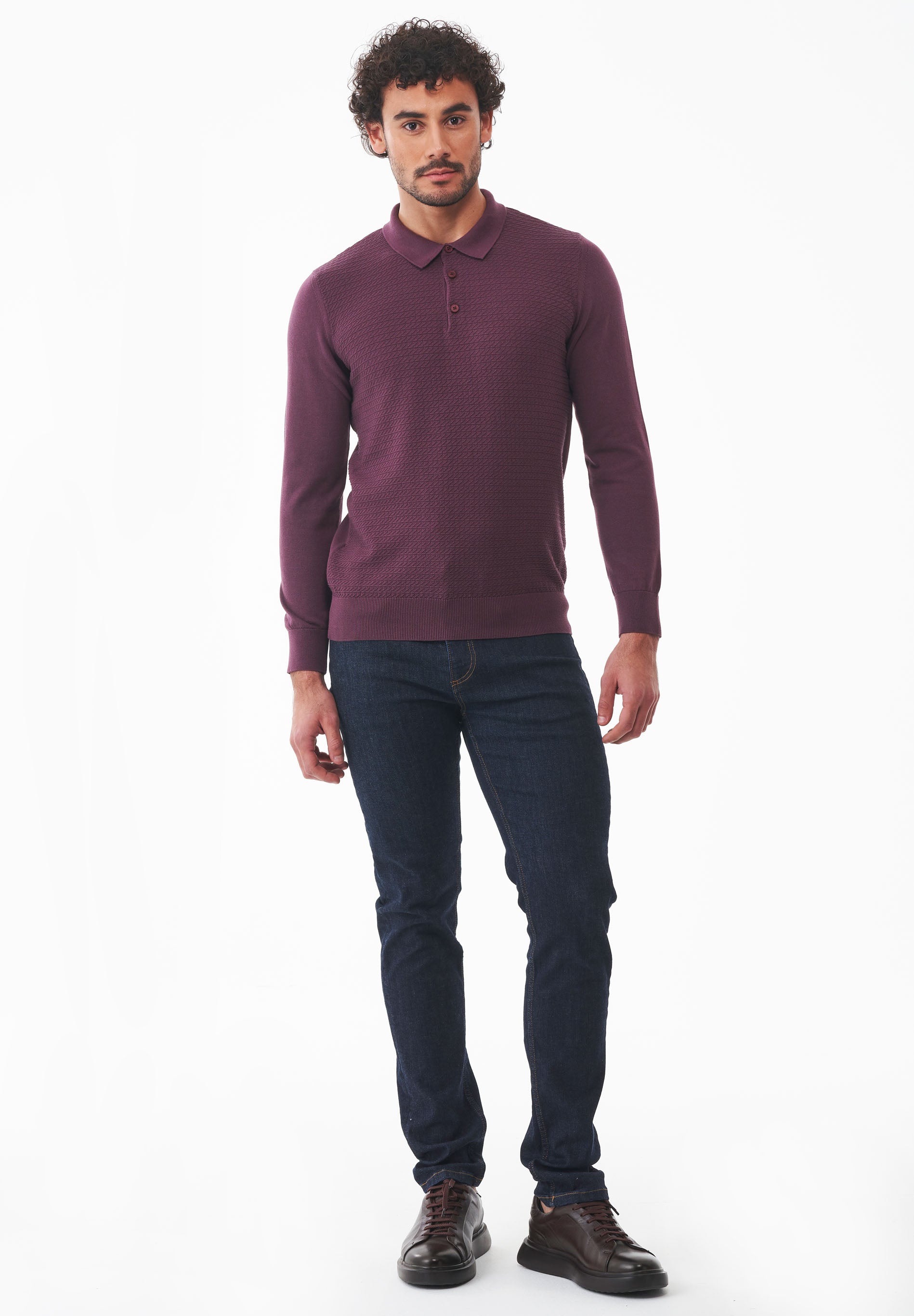 Polokragen-Pullover aus Bio-Baumwolle