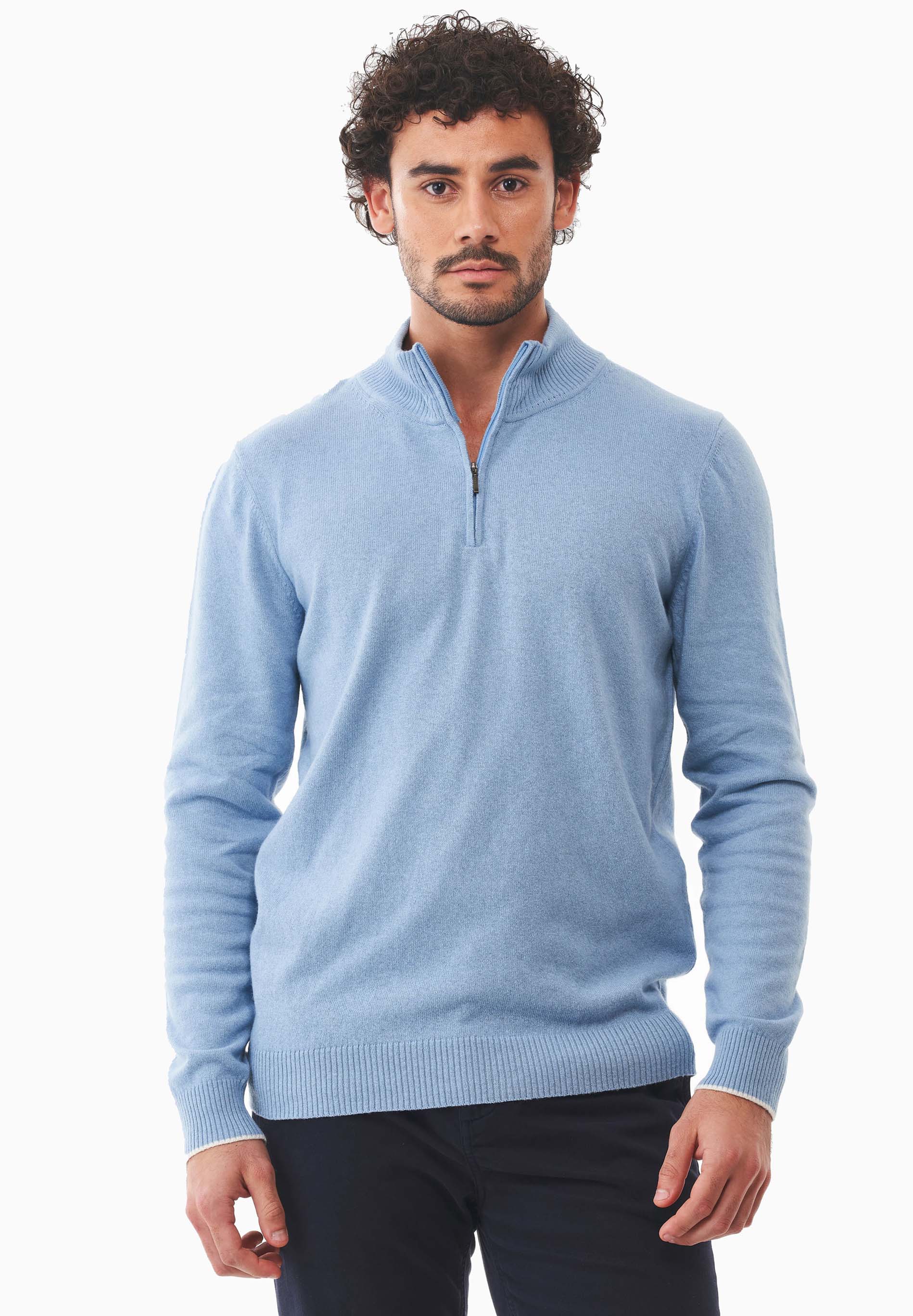 Troyer-Pullover aus Bio-Baumwoll Mix