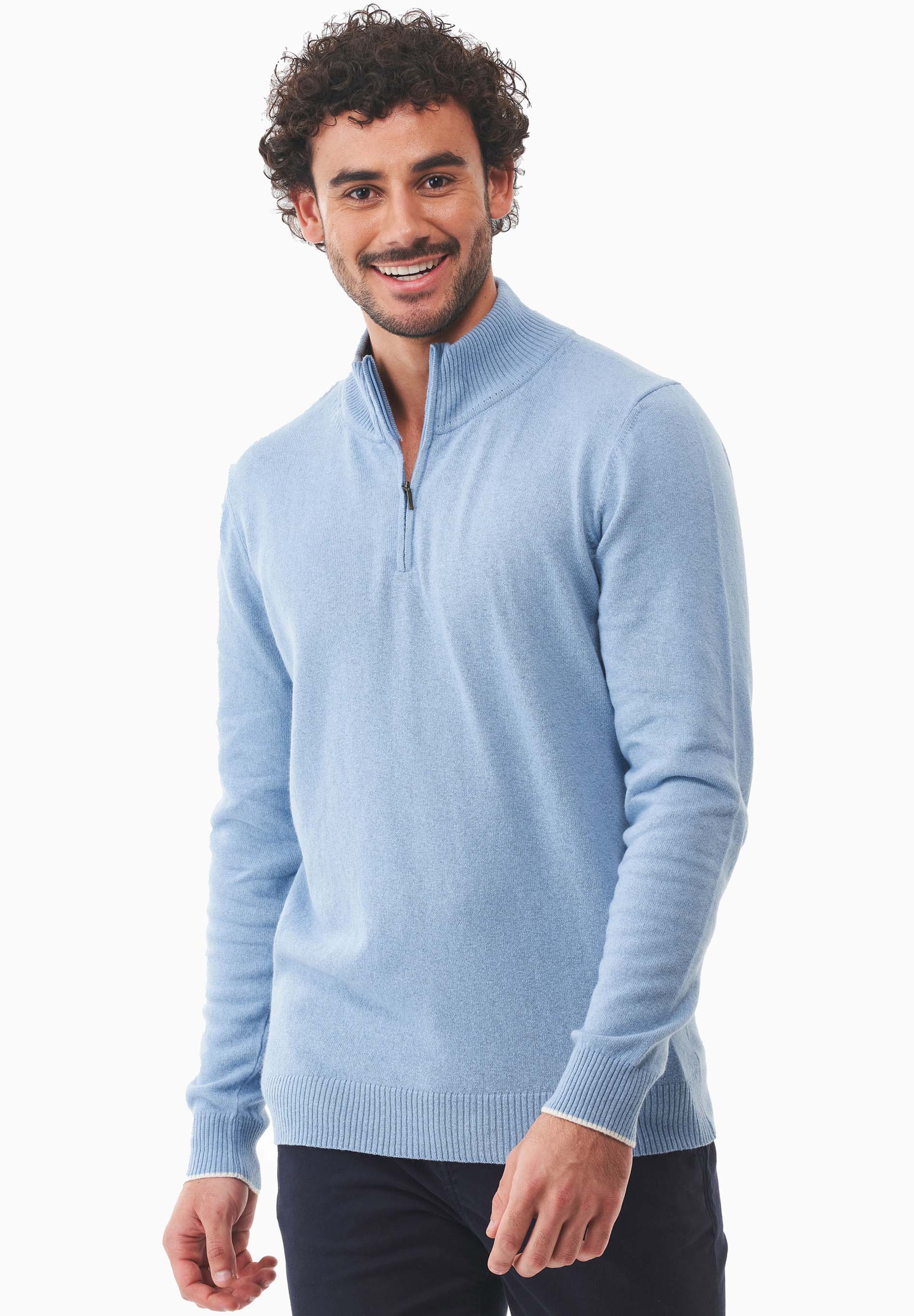 Troyer-Pullover aus Bio-Baumwoll Mix