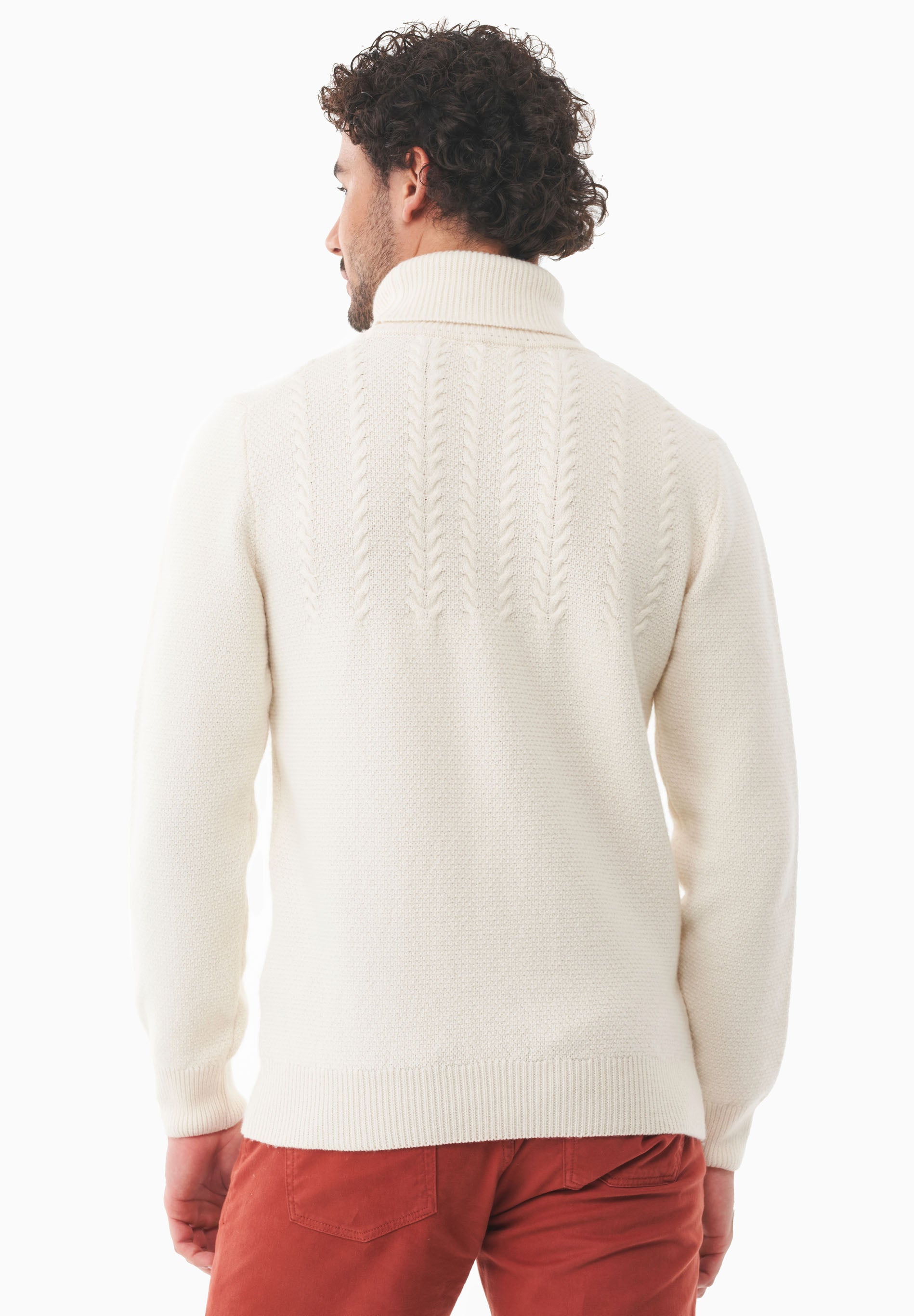 Rollkragenpullover aus Bio-Baumwoll Mix