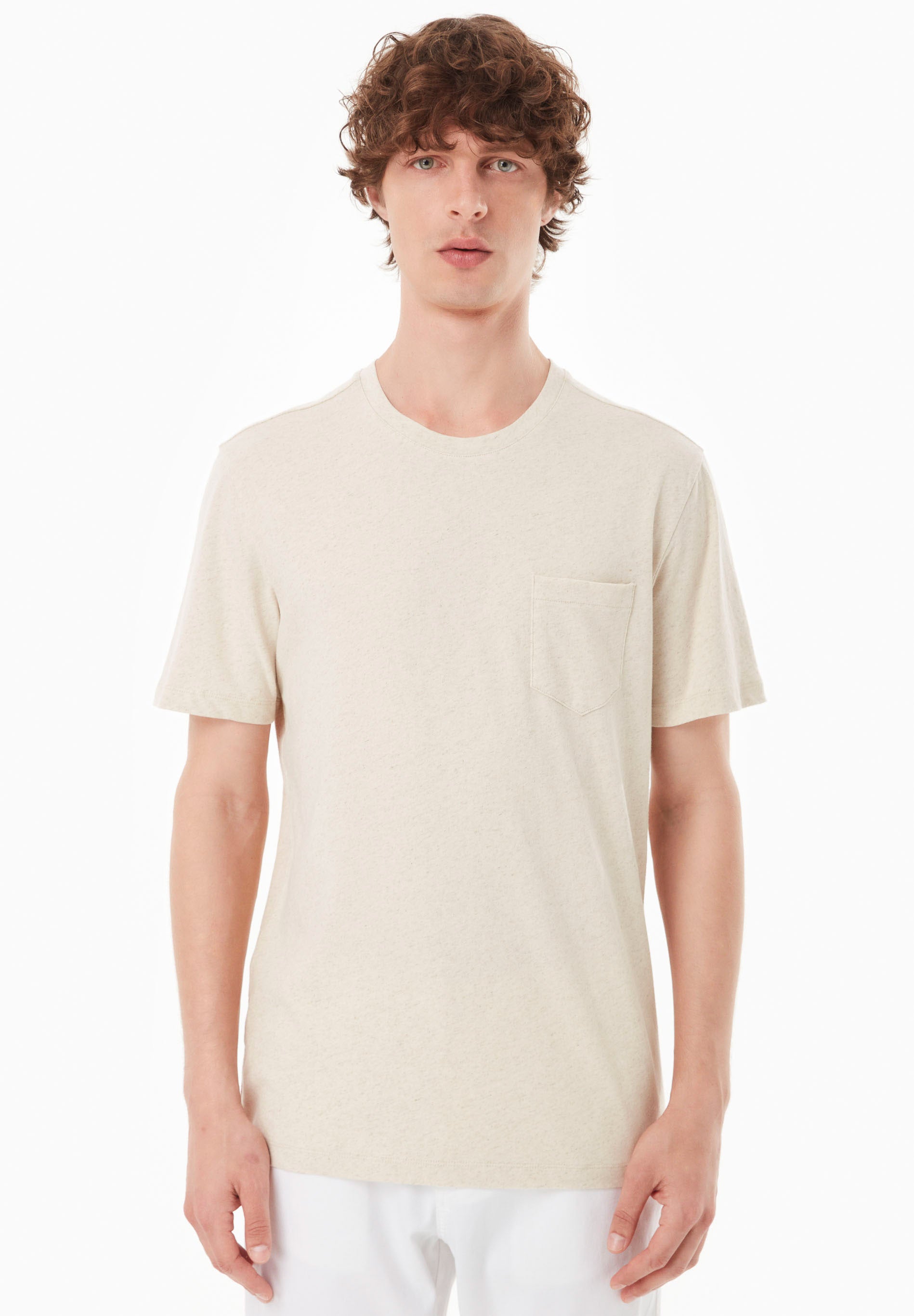 T-Shirt aus Bio-Baumwolle und Leinen