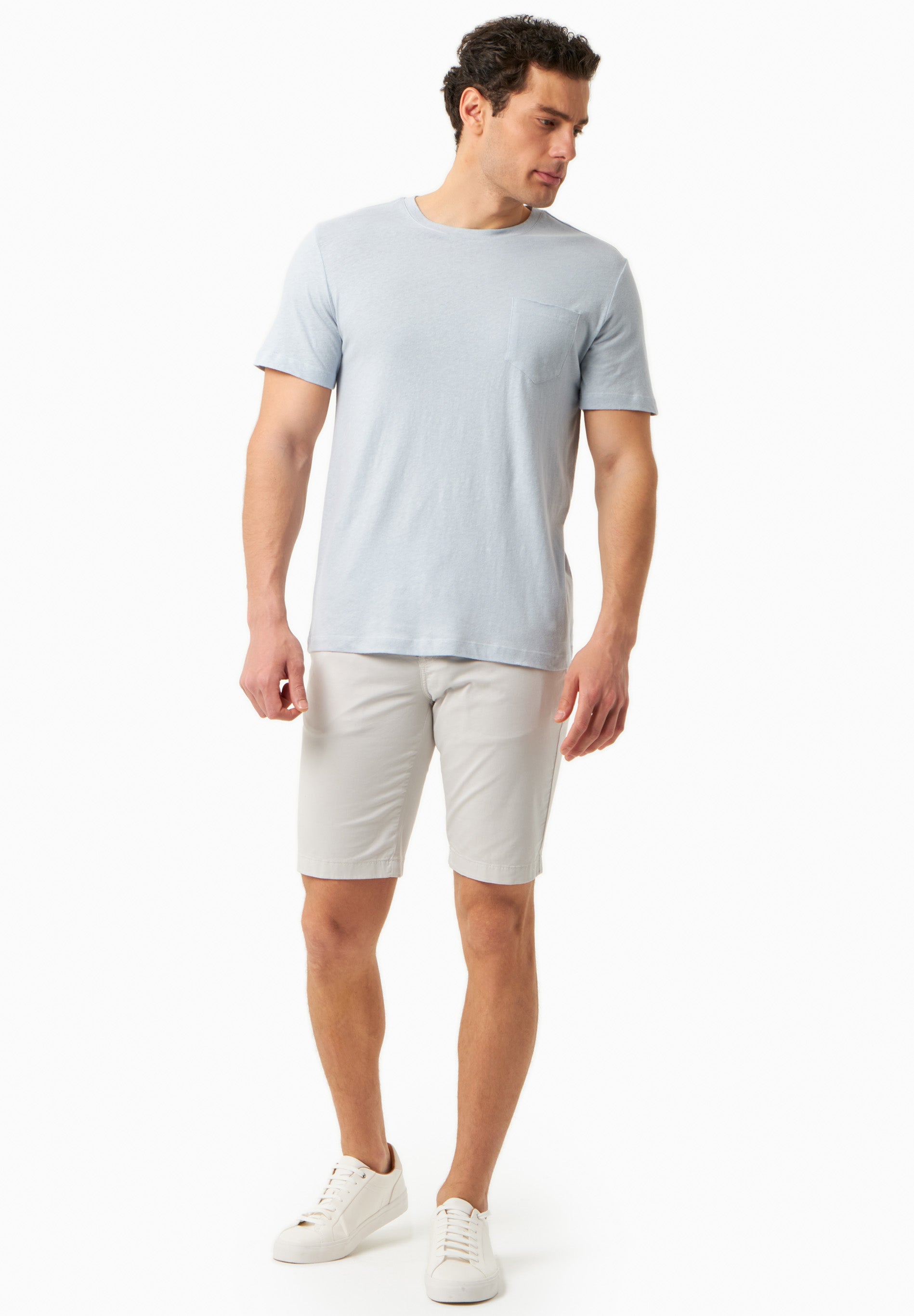T-Shirt aus Bio-Baumwolle und Leinen