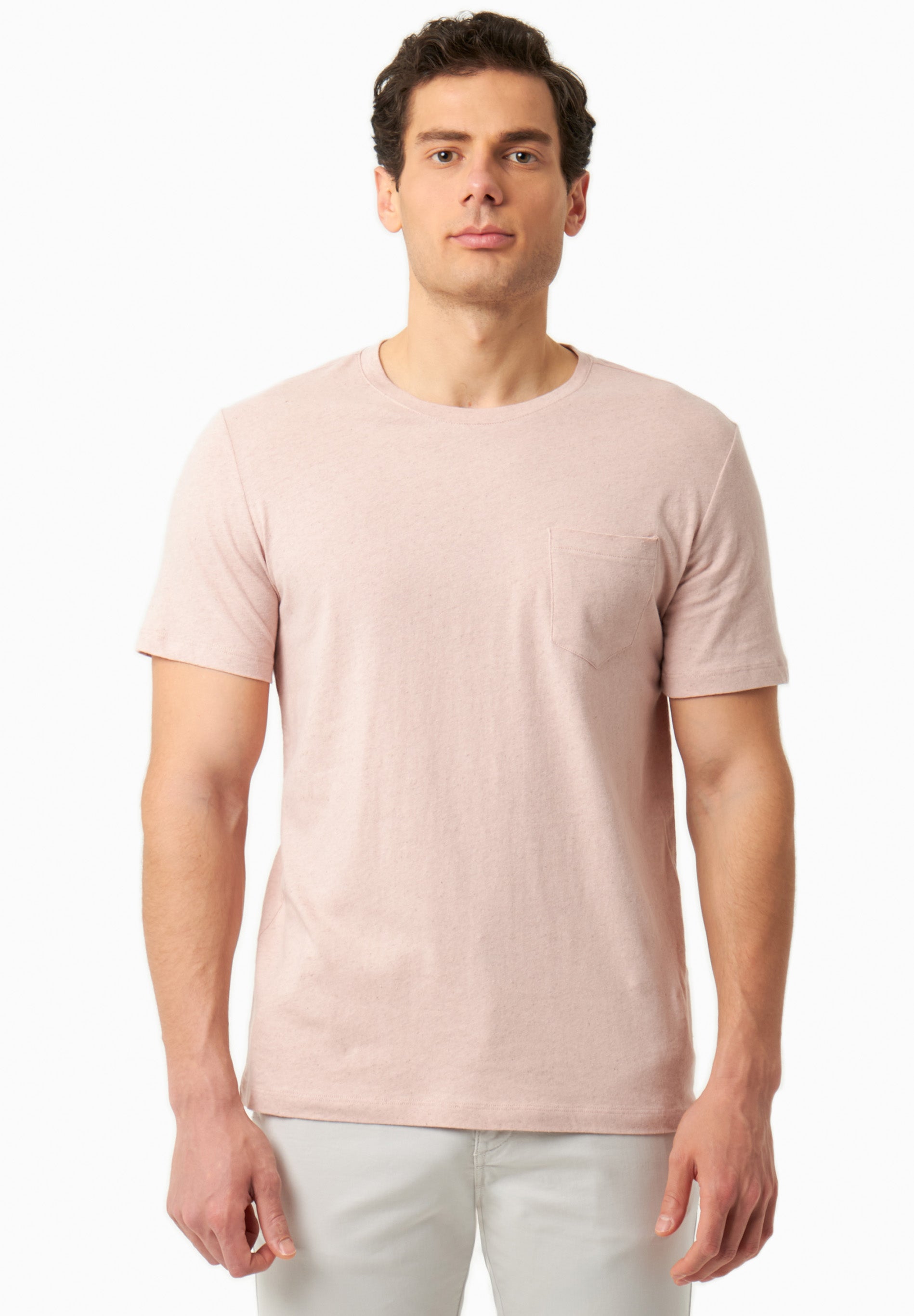 T-Shirt aus Bio-Baumwolle und Leinen