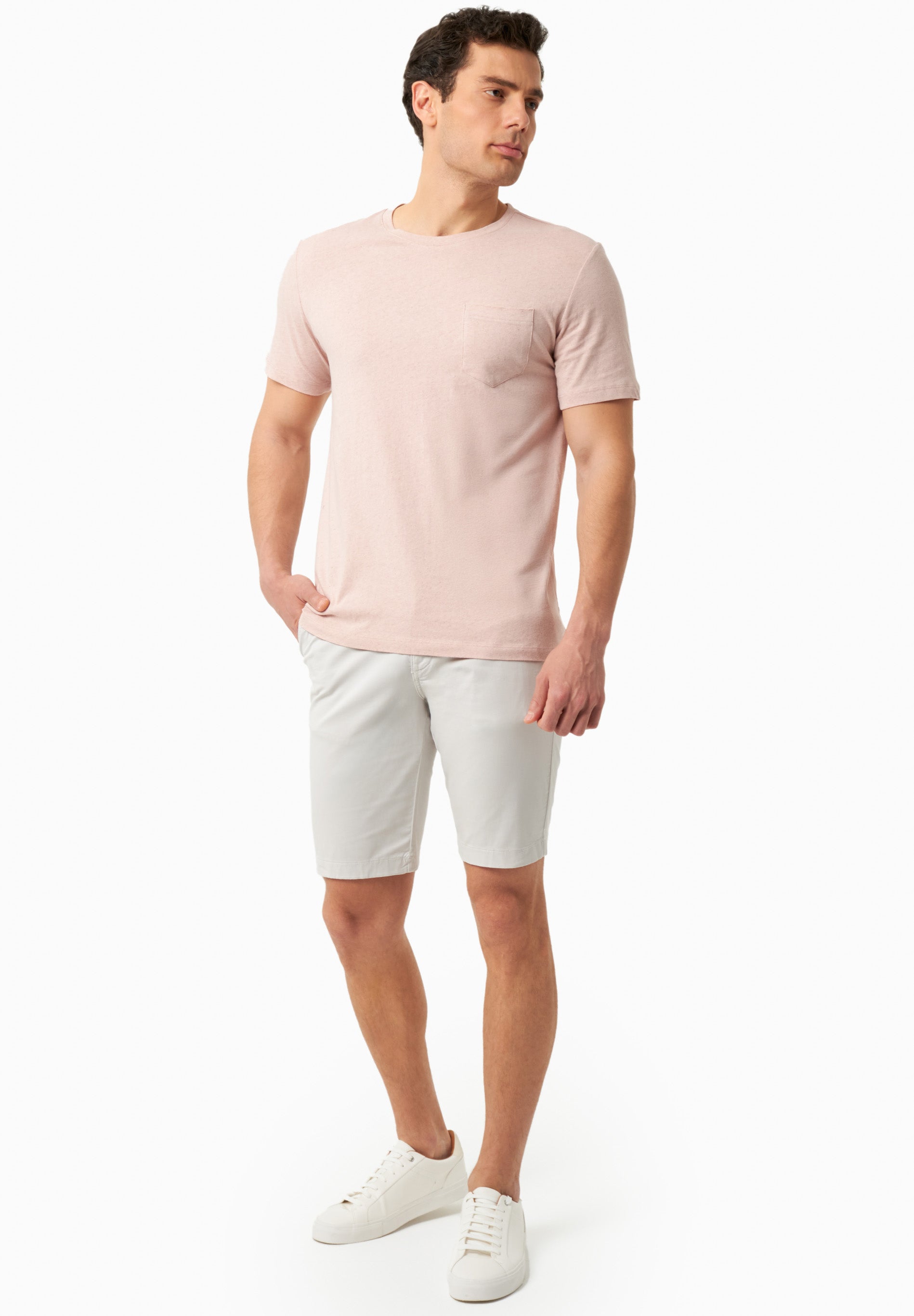 T-Shirt aus Bio-Baumwolle und Leinen