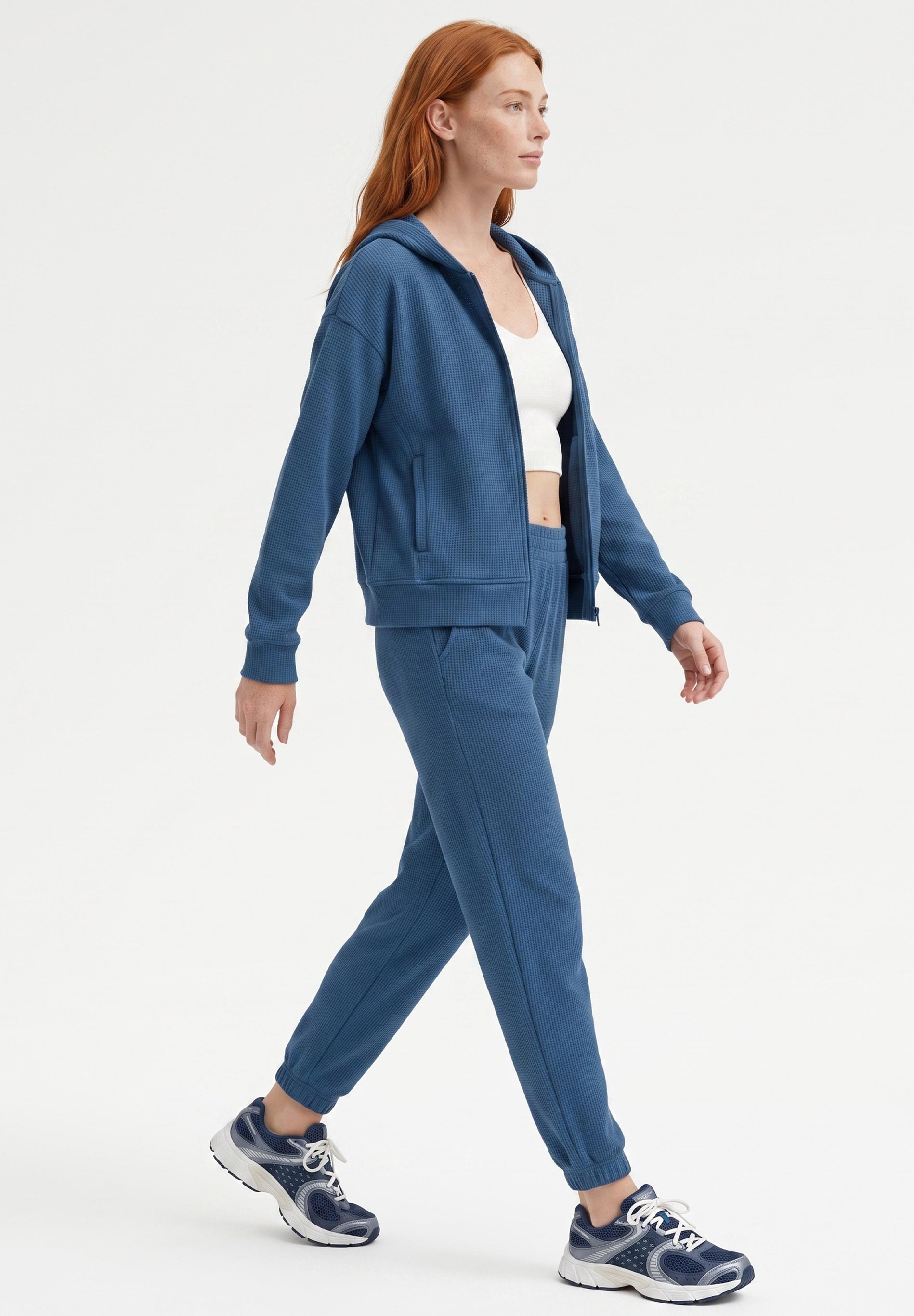 PARISS | Waffel Jogginghose aus Bio-Baumwolle und recyceltem Polyester