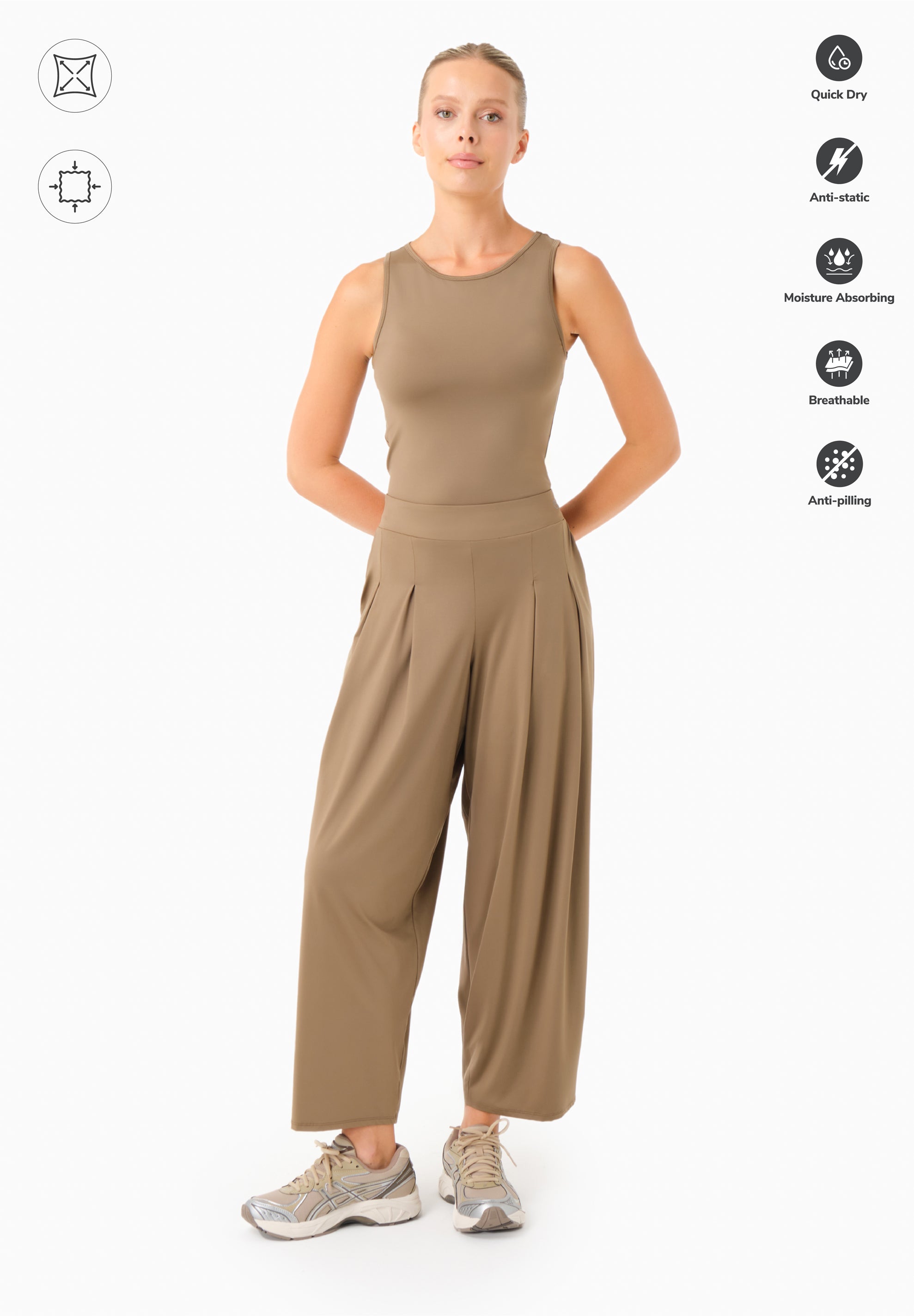 PEENY | Weit geschnittene Hose aus recyceltem Polyamid
