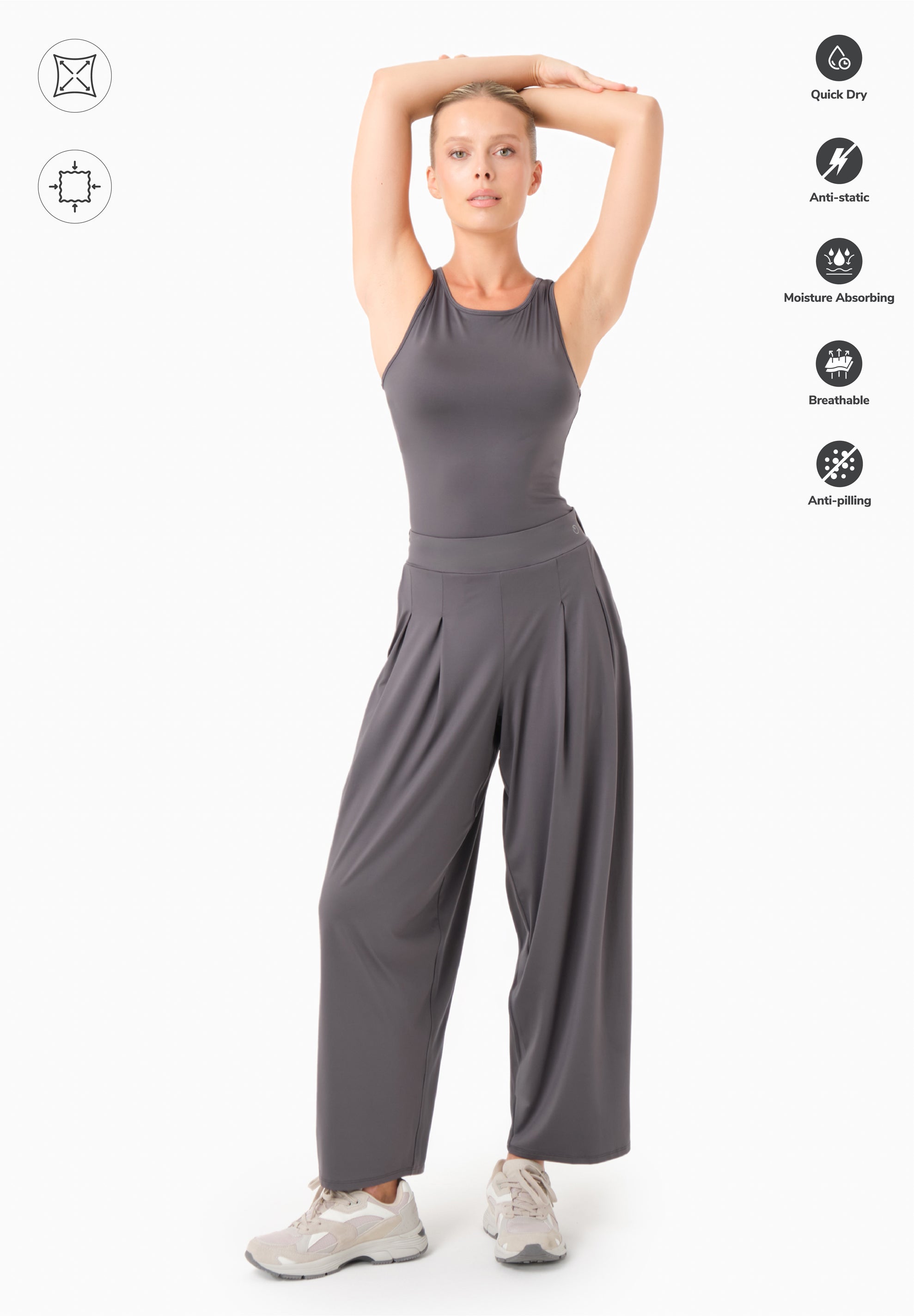 PEENY | Weit geschnittene Hose aus recyceltem Polyamid