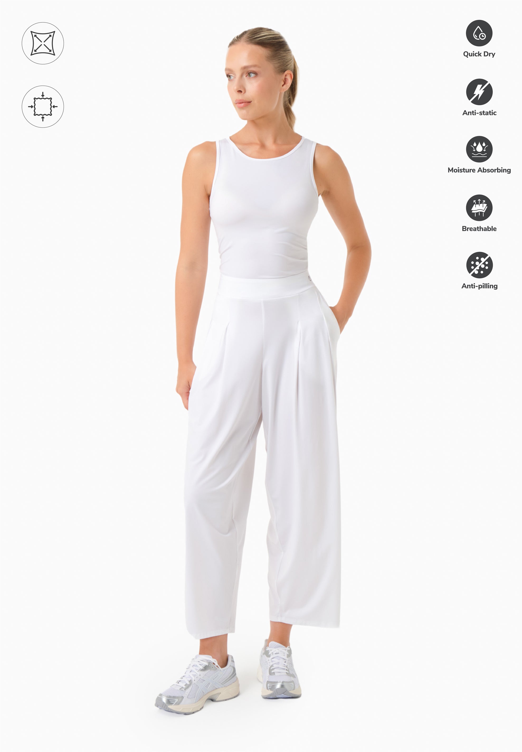 PEENY | Weit geschnittene Hose aus recyceltem Polyamid
