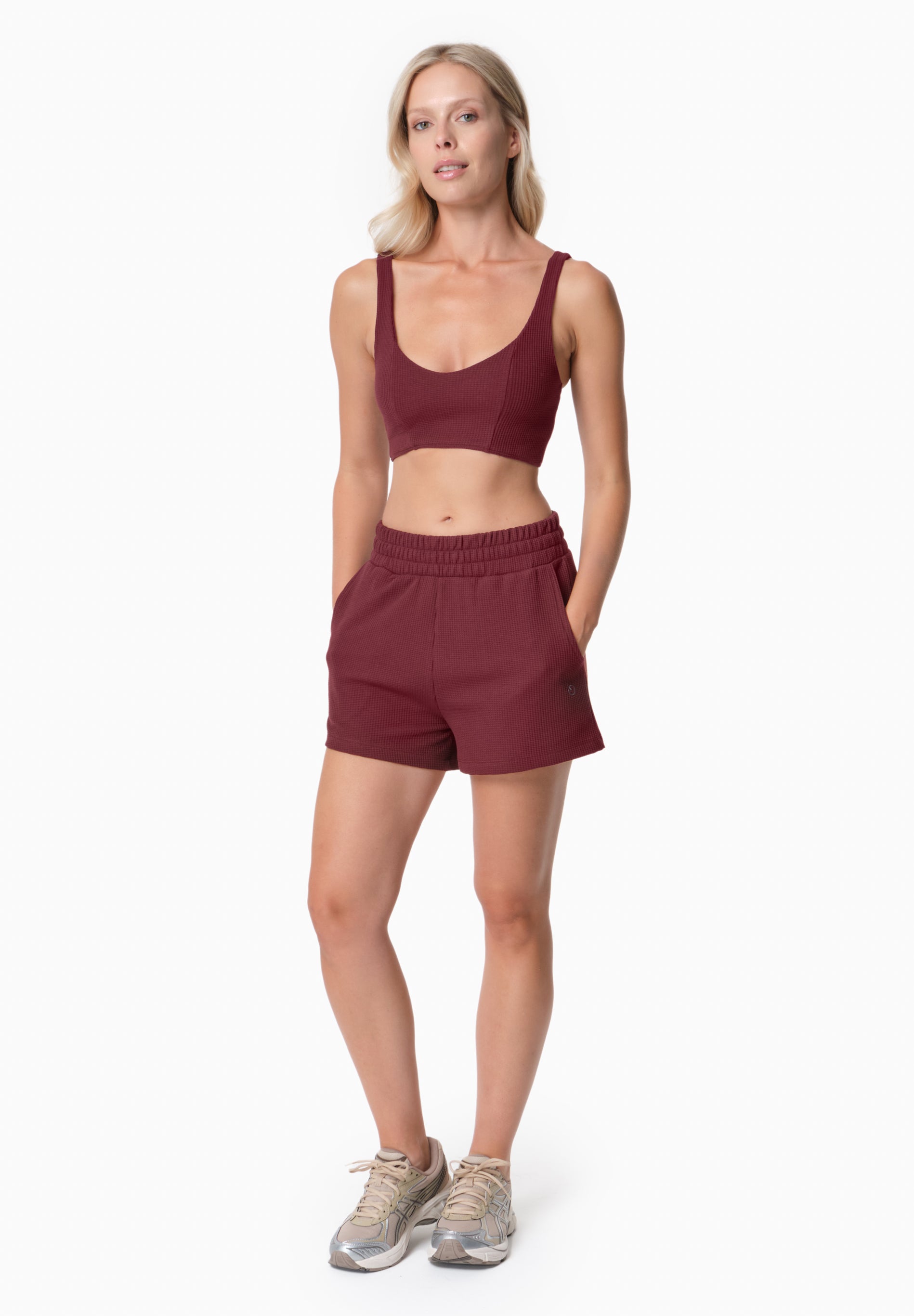 SAVANNA | Waffel Shorts aus Bio-Baumwolle und recyceltem Polyester
