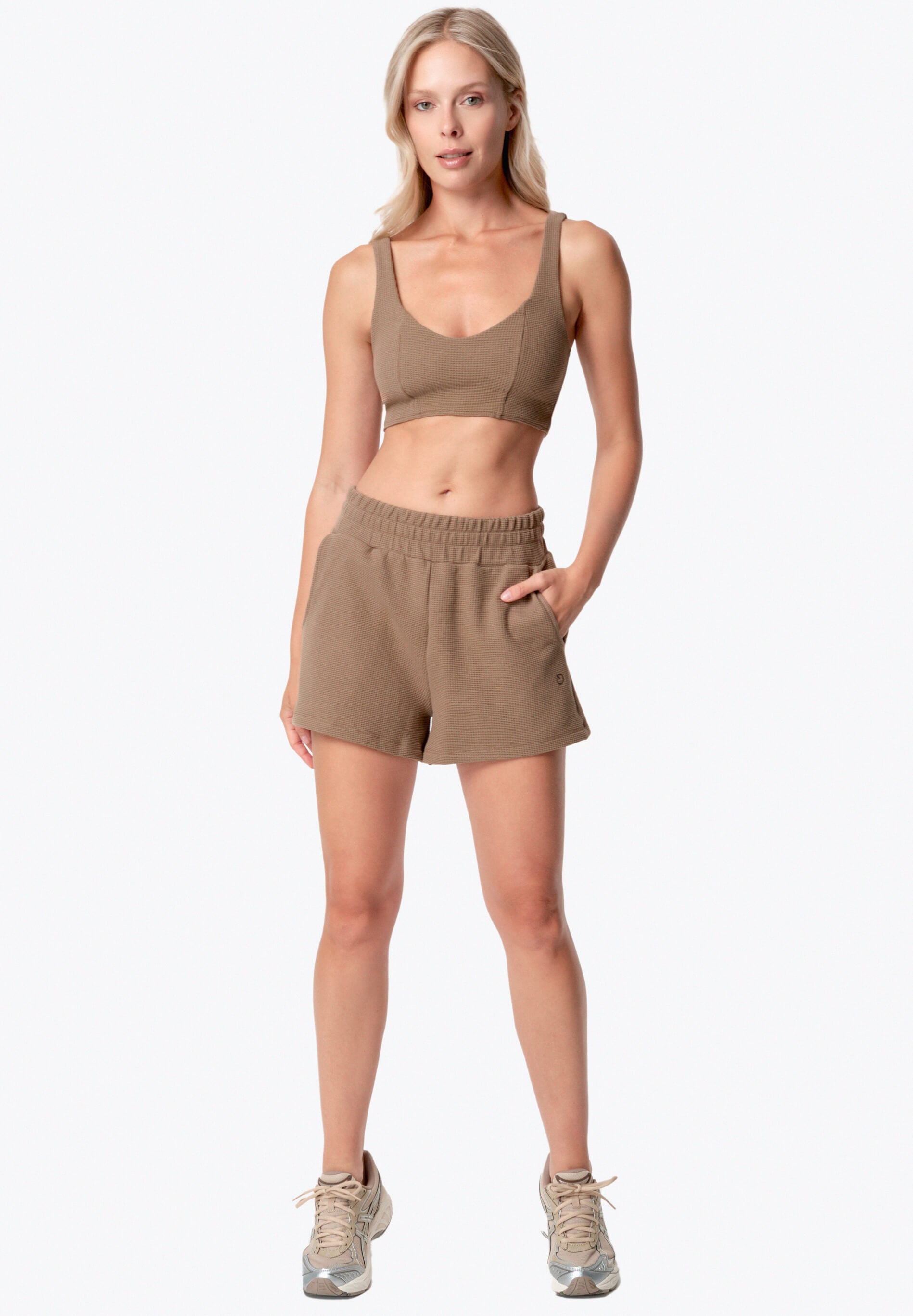 SAVANNA | Waffel Shorts aus Bio-Baumwolle und recyceltem Polyester