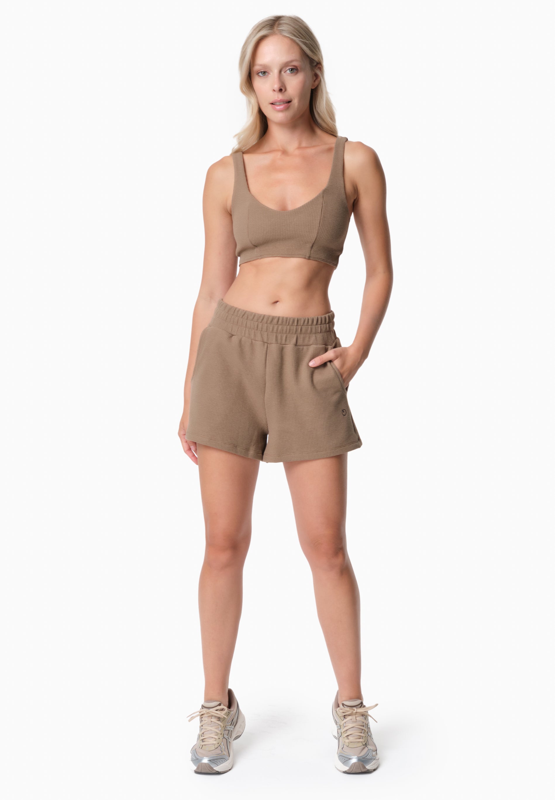 SAVANNA | Waffel Shorts aus Bio-Baumwolle und recyceltem Polyester