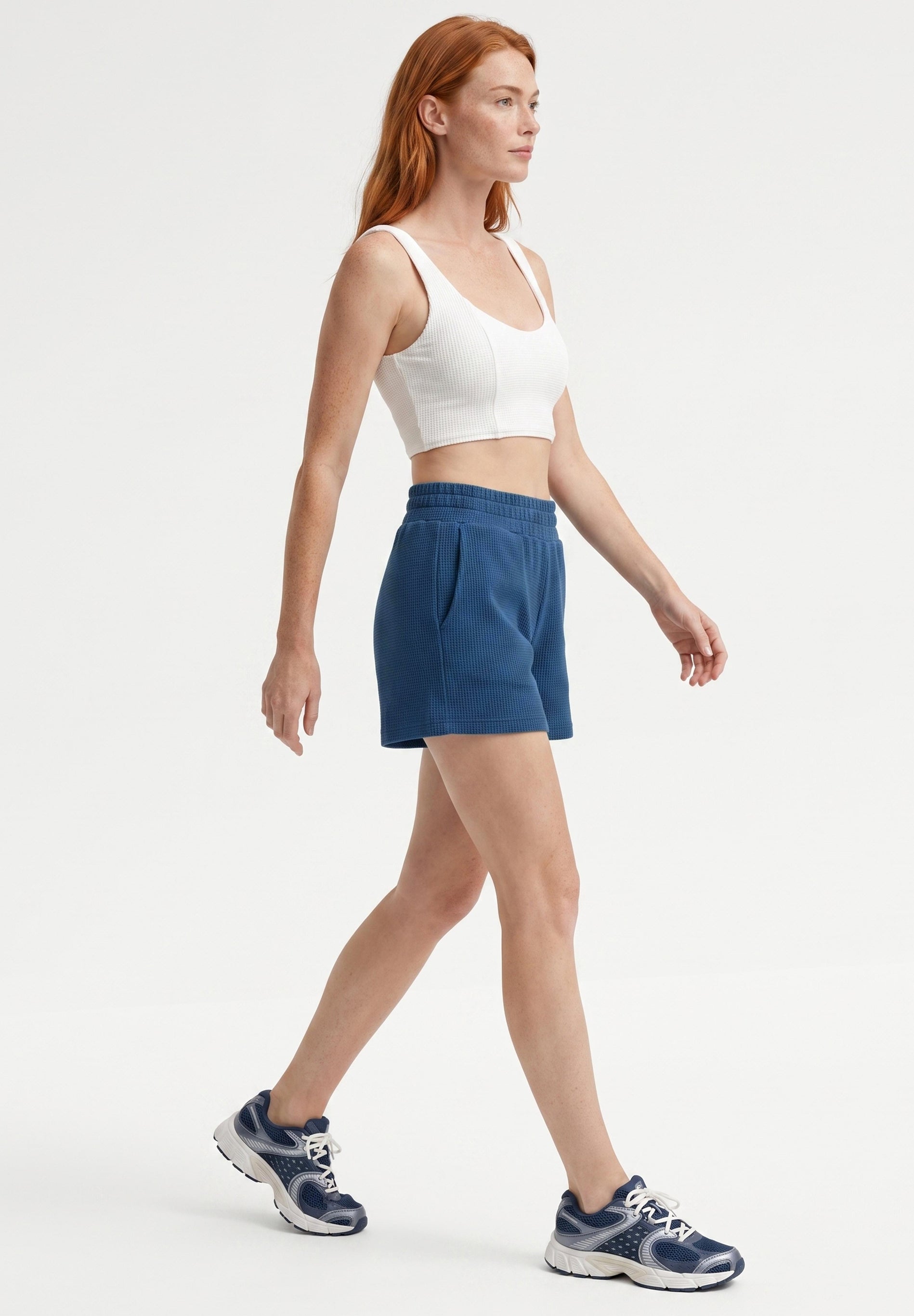 SAVANNA | Waffel-Shorts aus Bio-Baumwolle und recyceltem Polyester