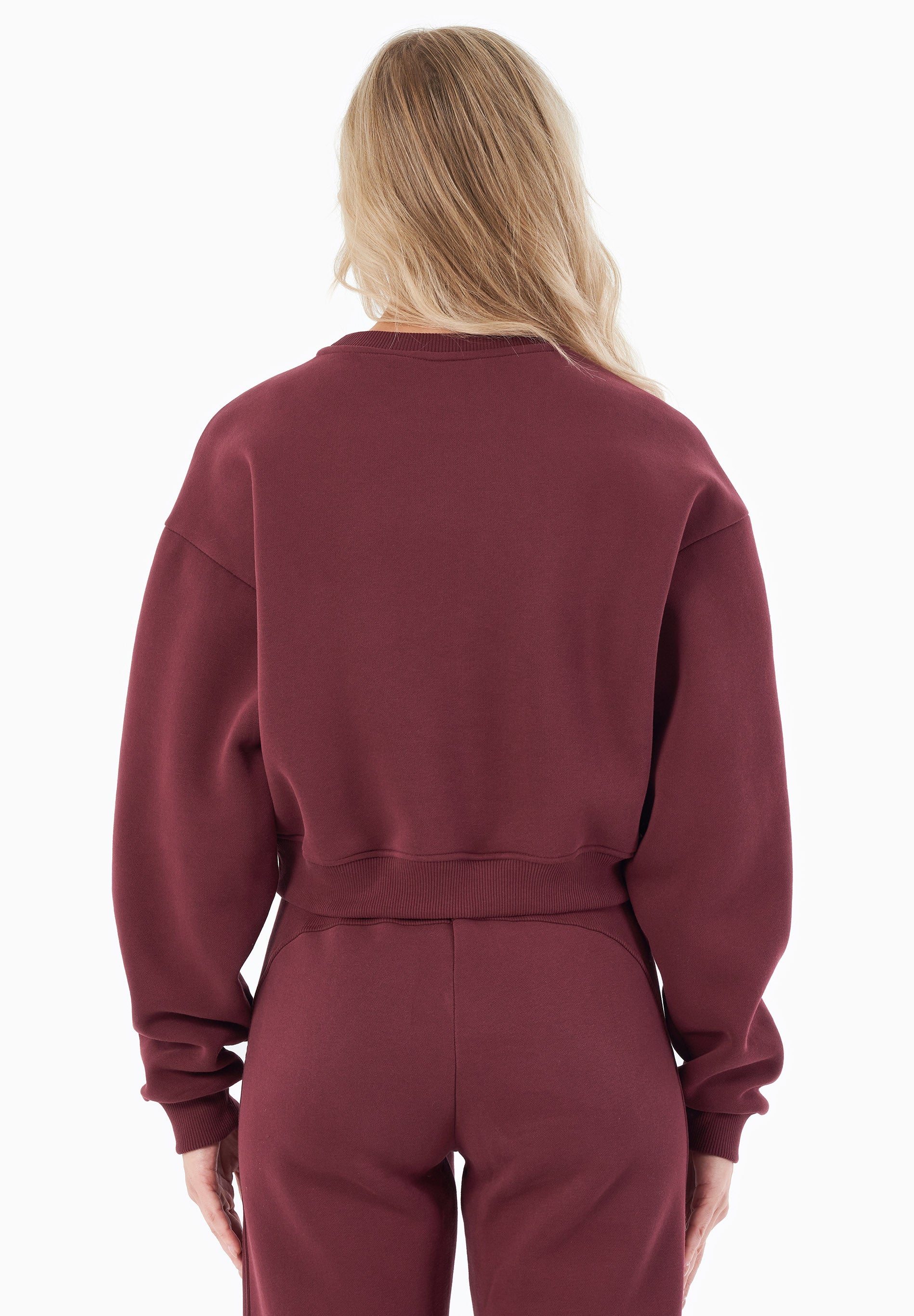 SILLIVIA | Essentials Travel Crop-Sweatshirt aus Bio-Baumwolle und recyceltem Polyester