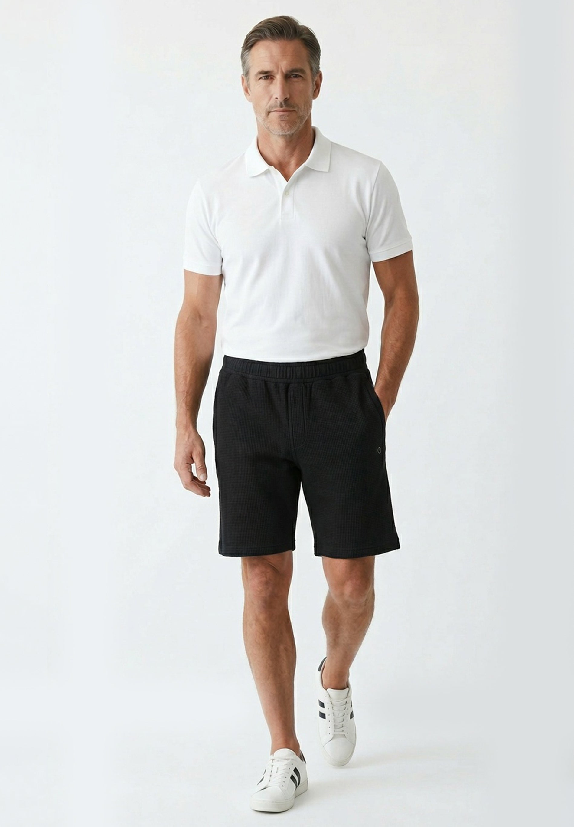 STEVVEN | Waffel-Shorts aus Bio-Baumwolle & recyceltem Polyester