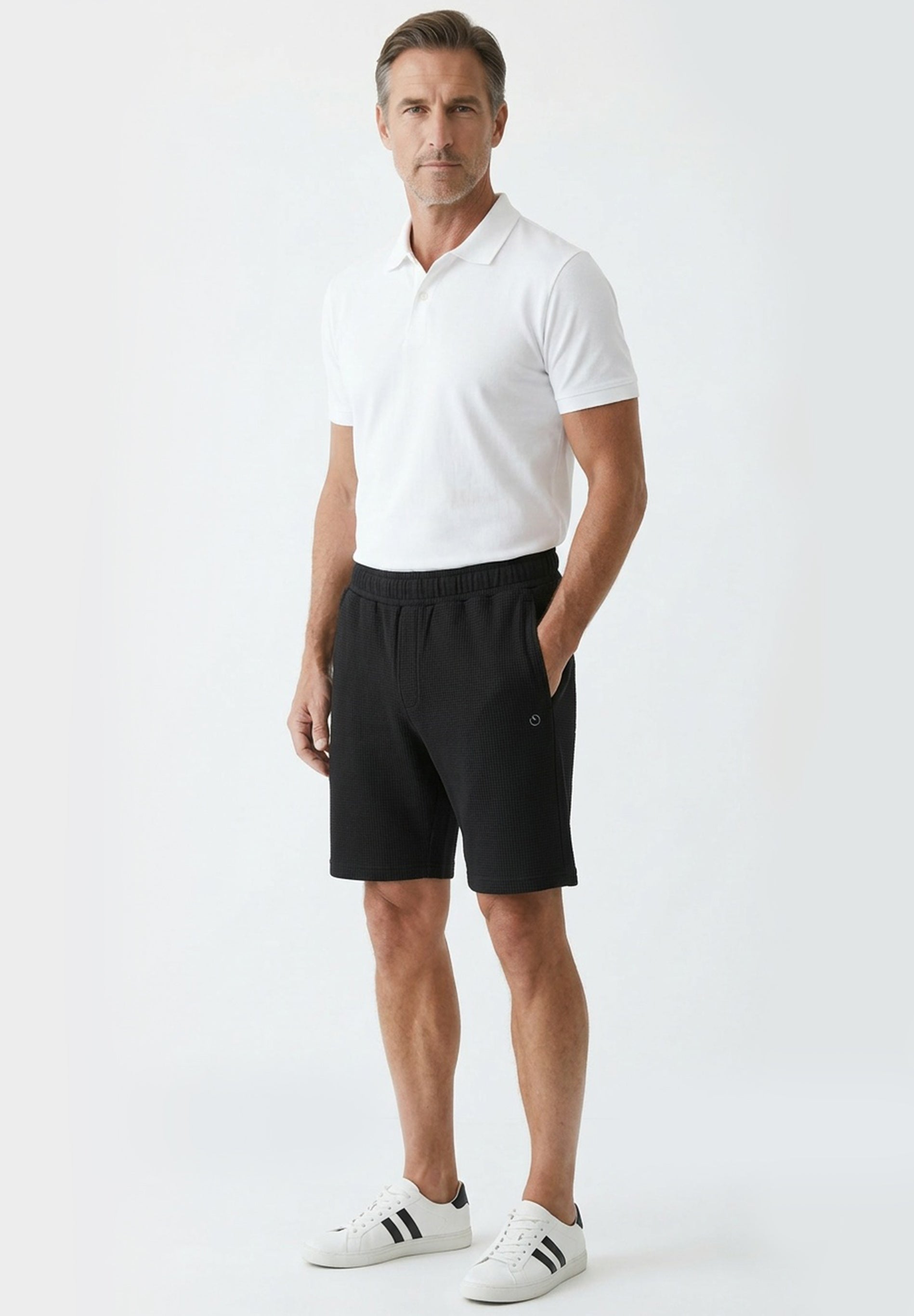 STEVVEN | Waffel-Shorts aus Bio-Baumwolle & recyceltem Polyester