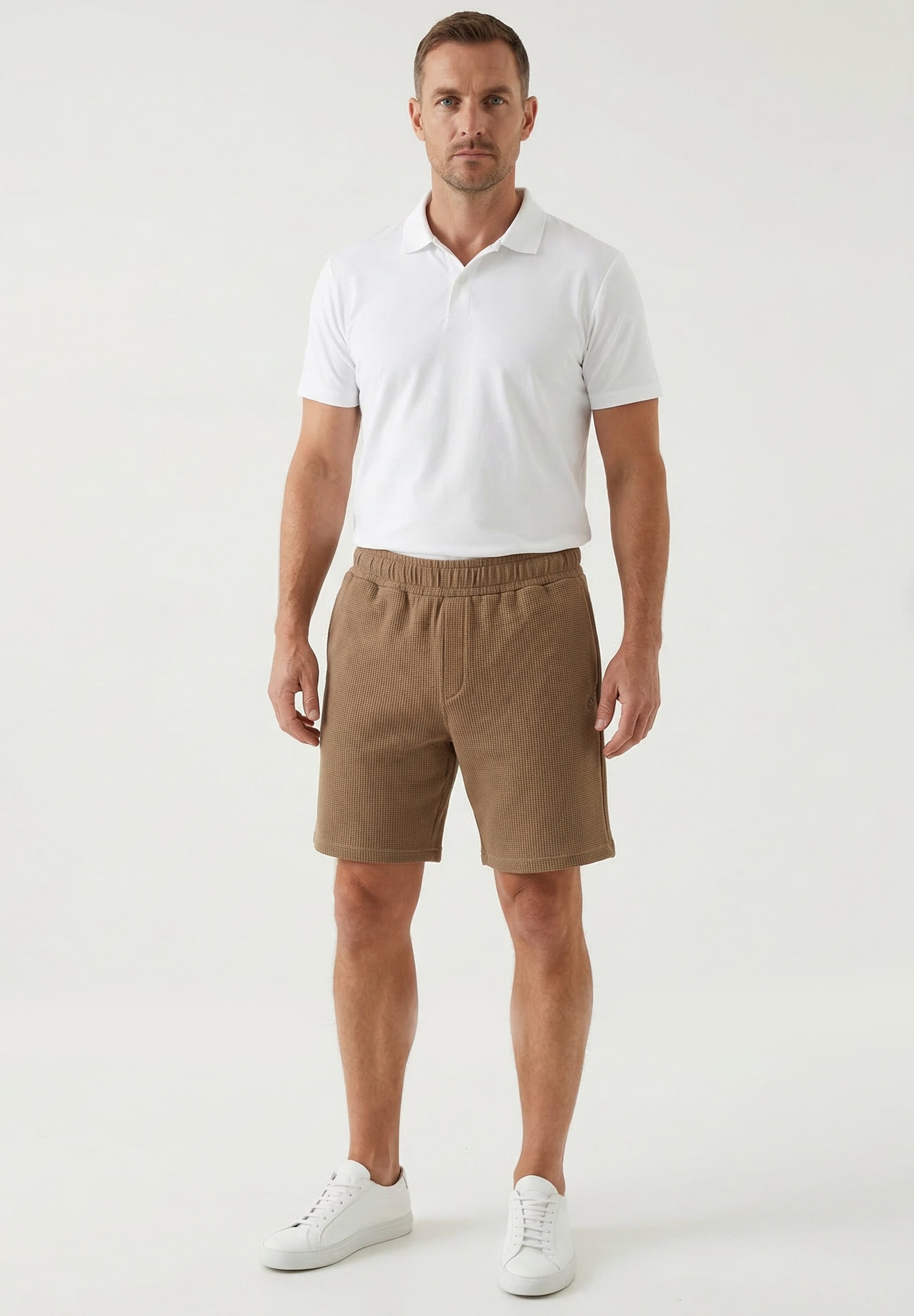 STEVVEN | Waffel-Shorts aus Bio-Baumwolle & recyceltem Polyester