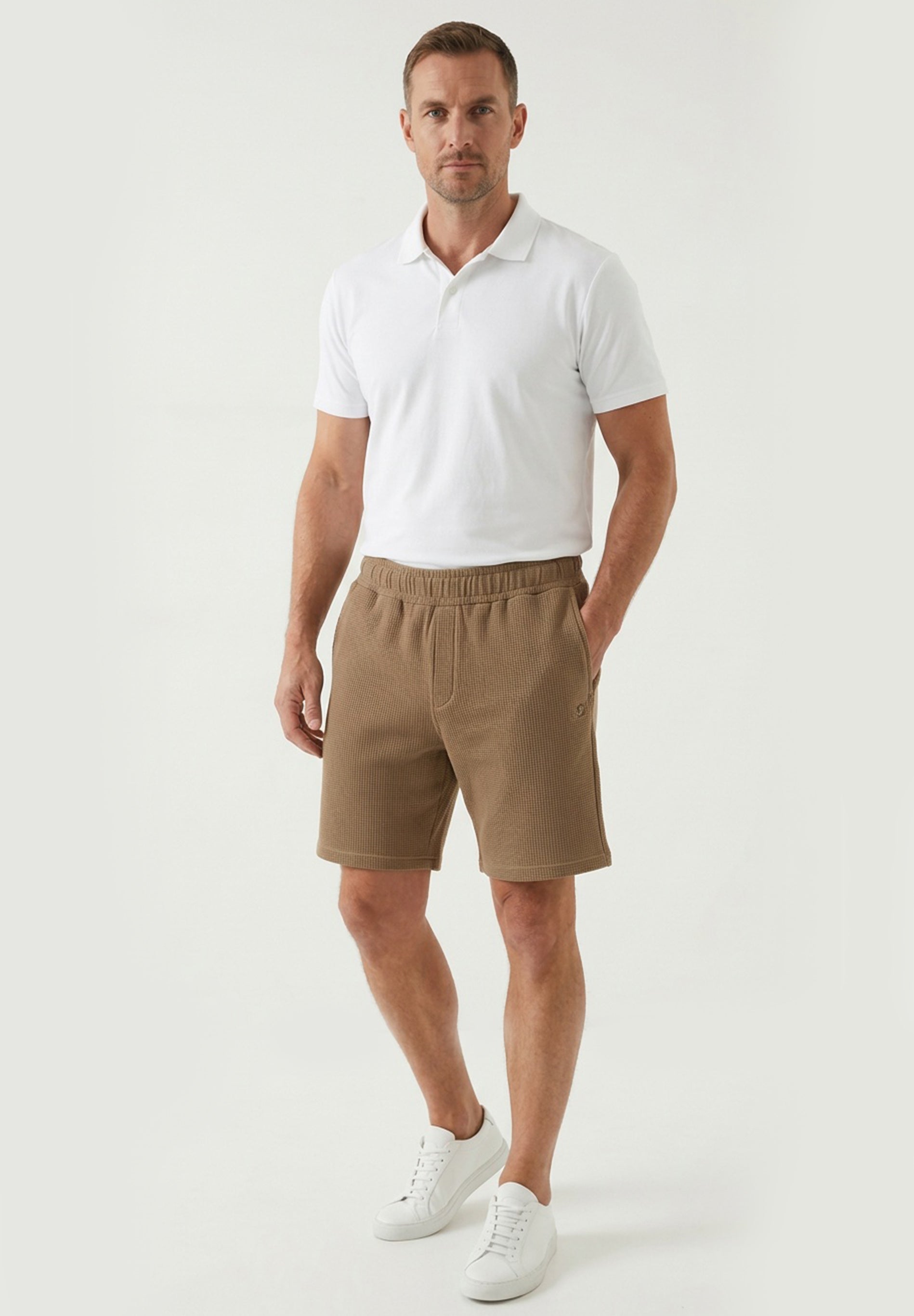 STEVVEN | Waffel-Shorts aus Bio-Baumwolle & recyceltem Polyester