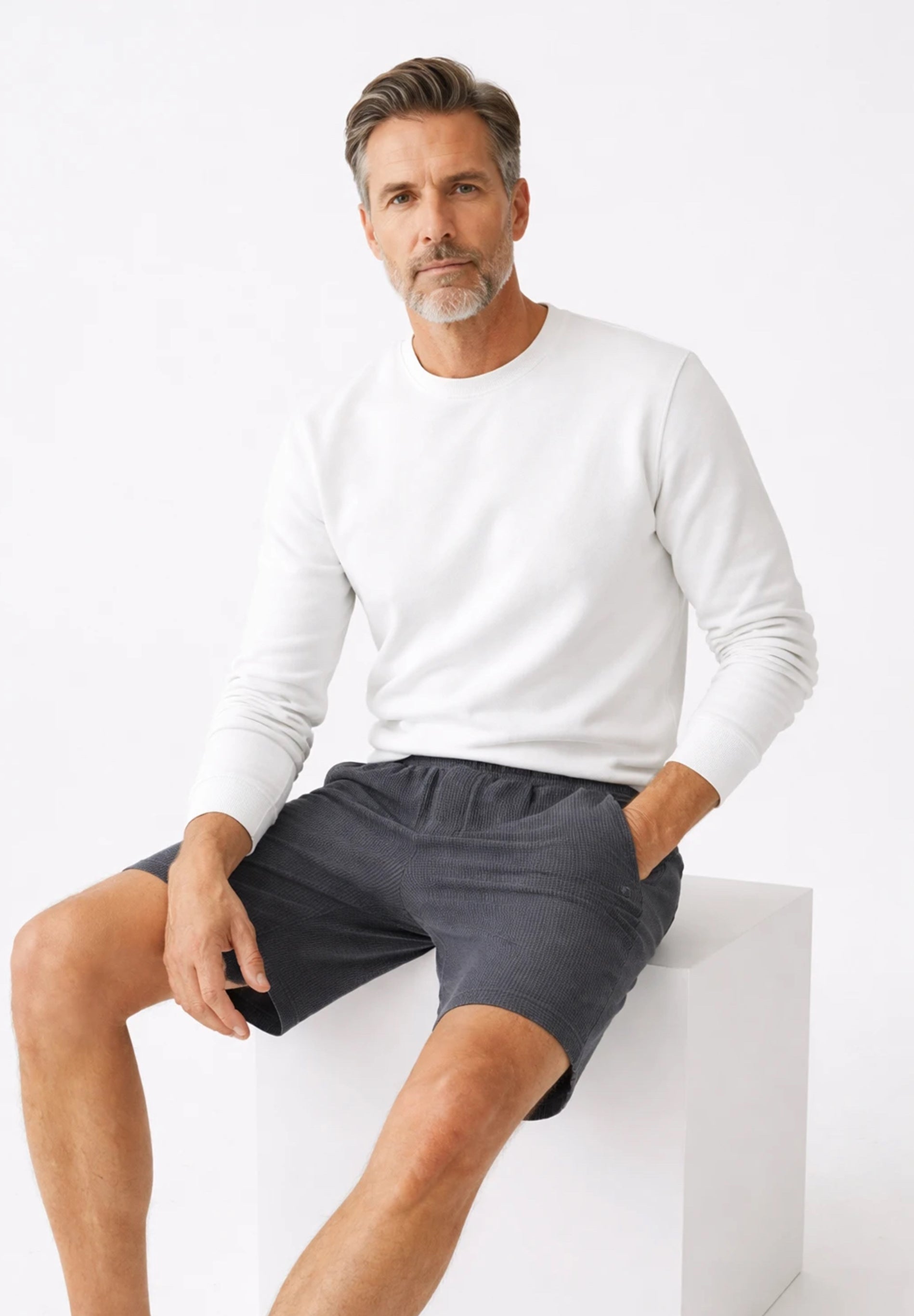 STEVVEN | Waffel-Shorts aus Bio-Baumwolle & recyceltem Polyester