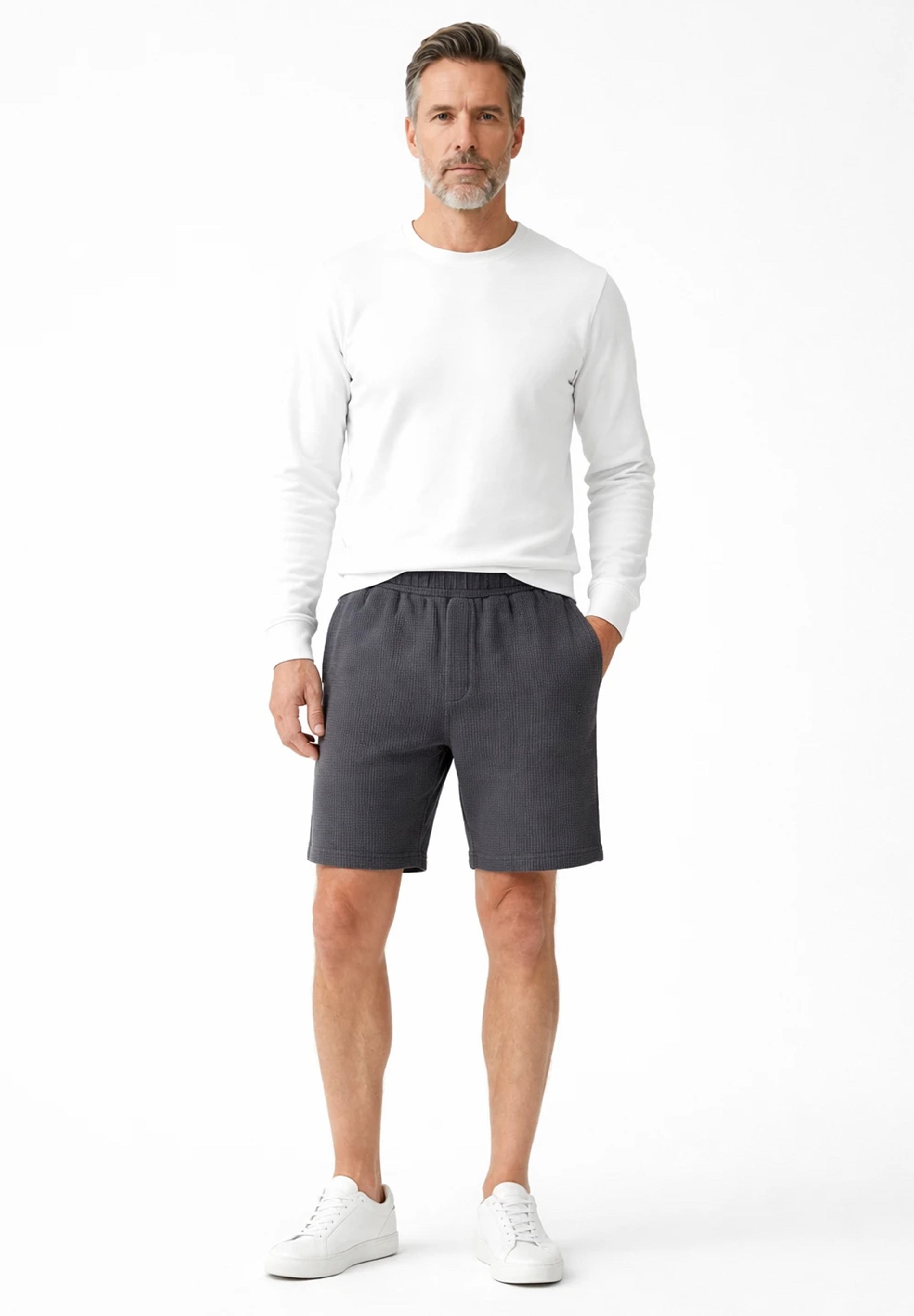 STEVVEN | Waffel-Shorts aus Bio-Baumwolle & recyceltem Polyester