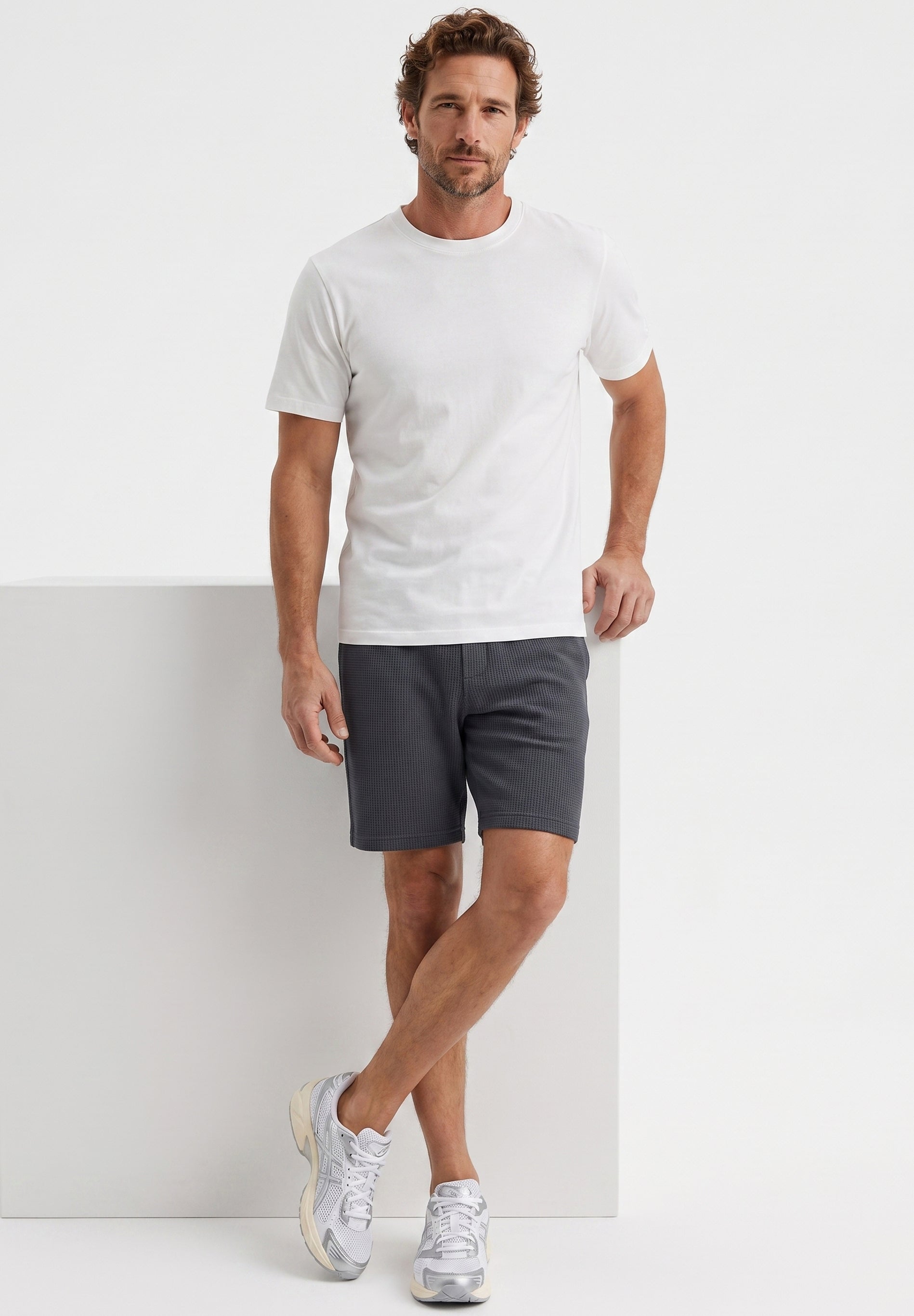 STEVVEN | Waffel-Shorts aus Bio-Baumwolle & recyceltem Polyester