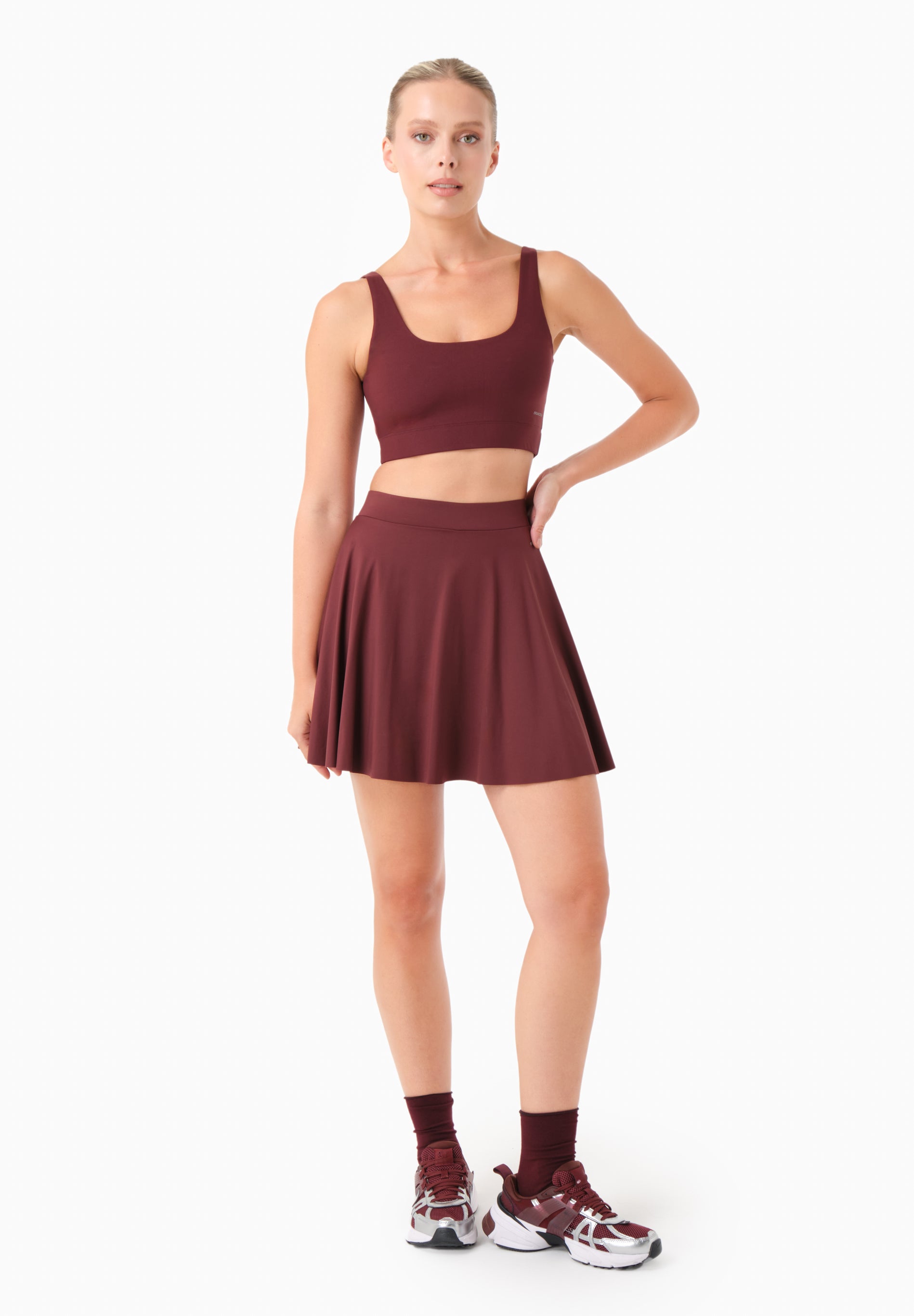 SUMMER | Sport-Skort mit Innenshorts aus recyceltem Polyamid