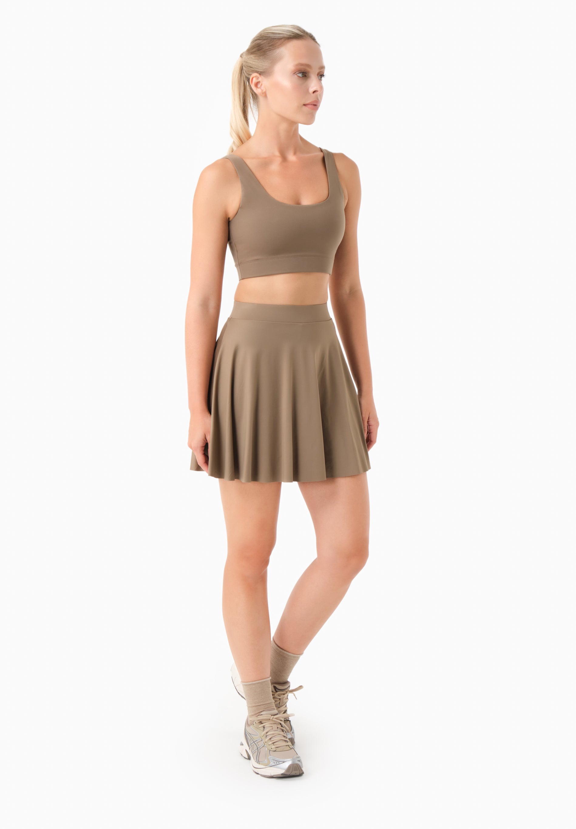 SUMMER | Sport-Skort mit Innenshorts aus recyceltem Polyamid
