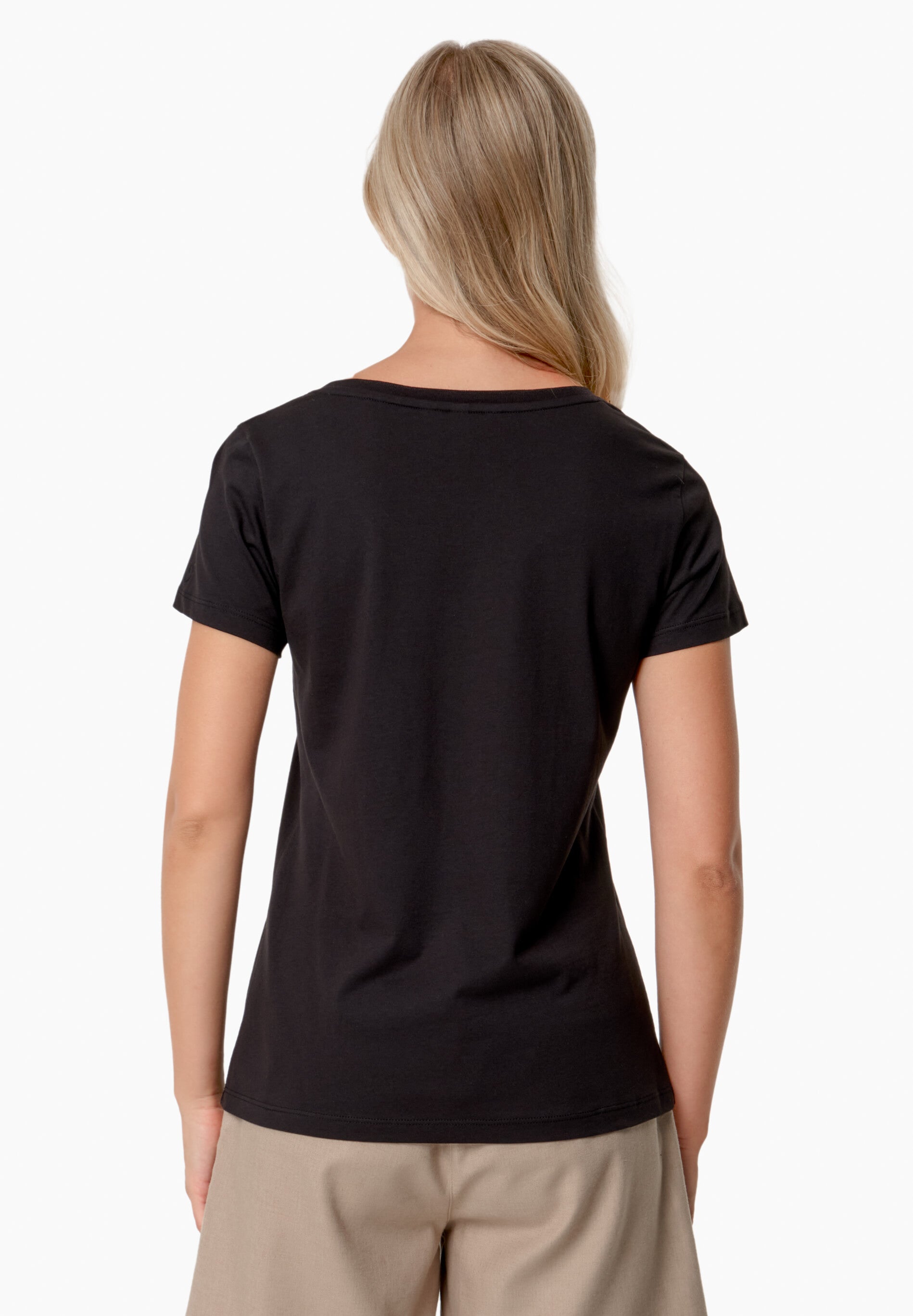 TAMARRA | T-Shirt aus TENCEL™ Modal und Bio-Baumwolle mit V-Ausschnitt