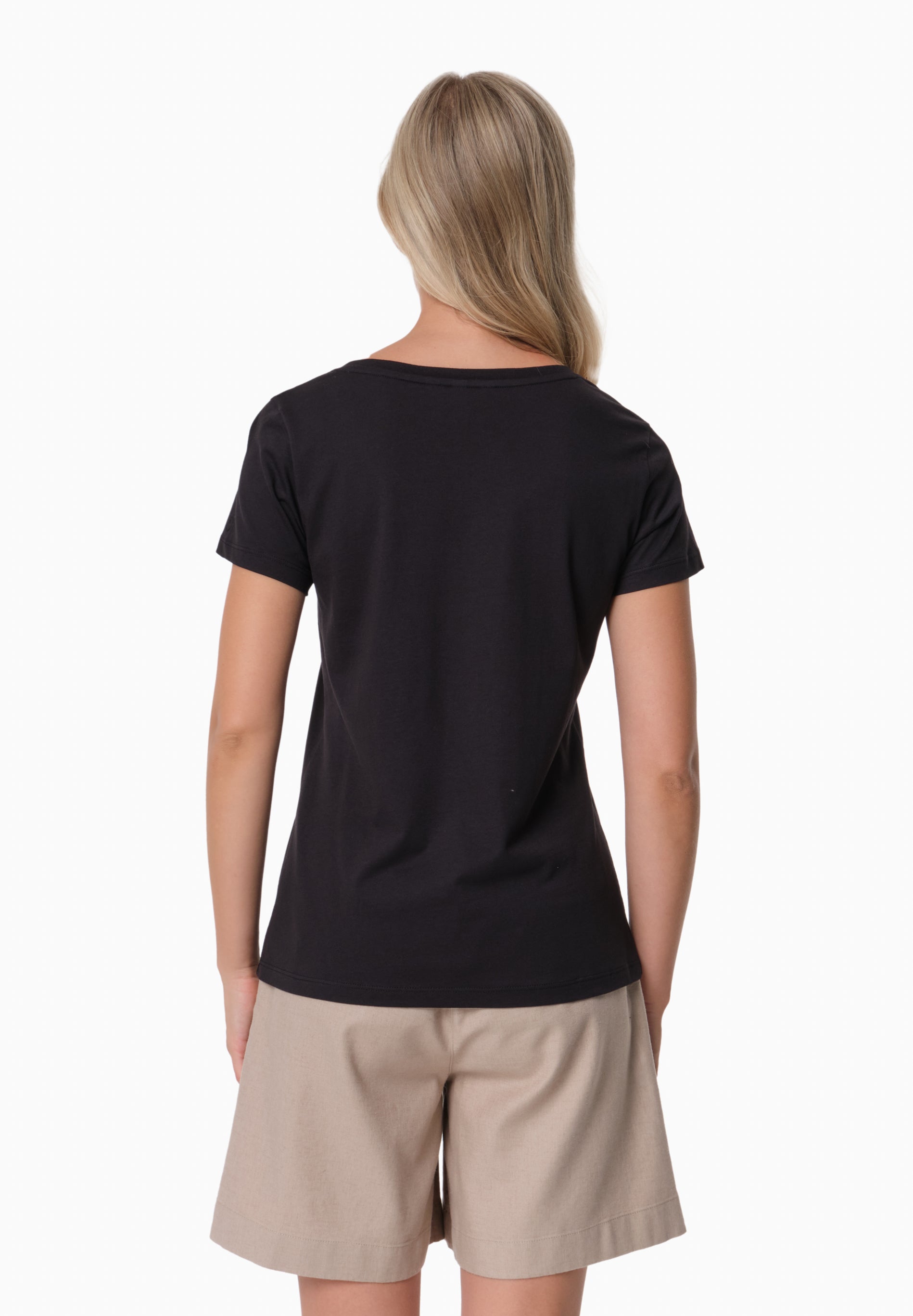 TAMARRA | T-Shirt aus TENCEL™ Modal und Bio-Baumwolle mit V-Ausschnitt