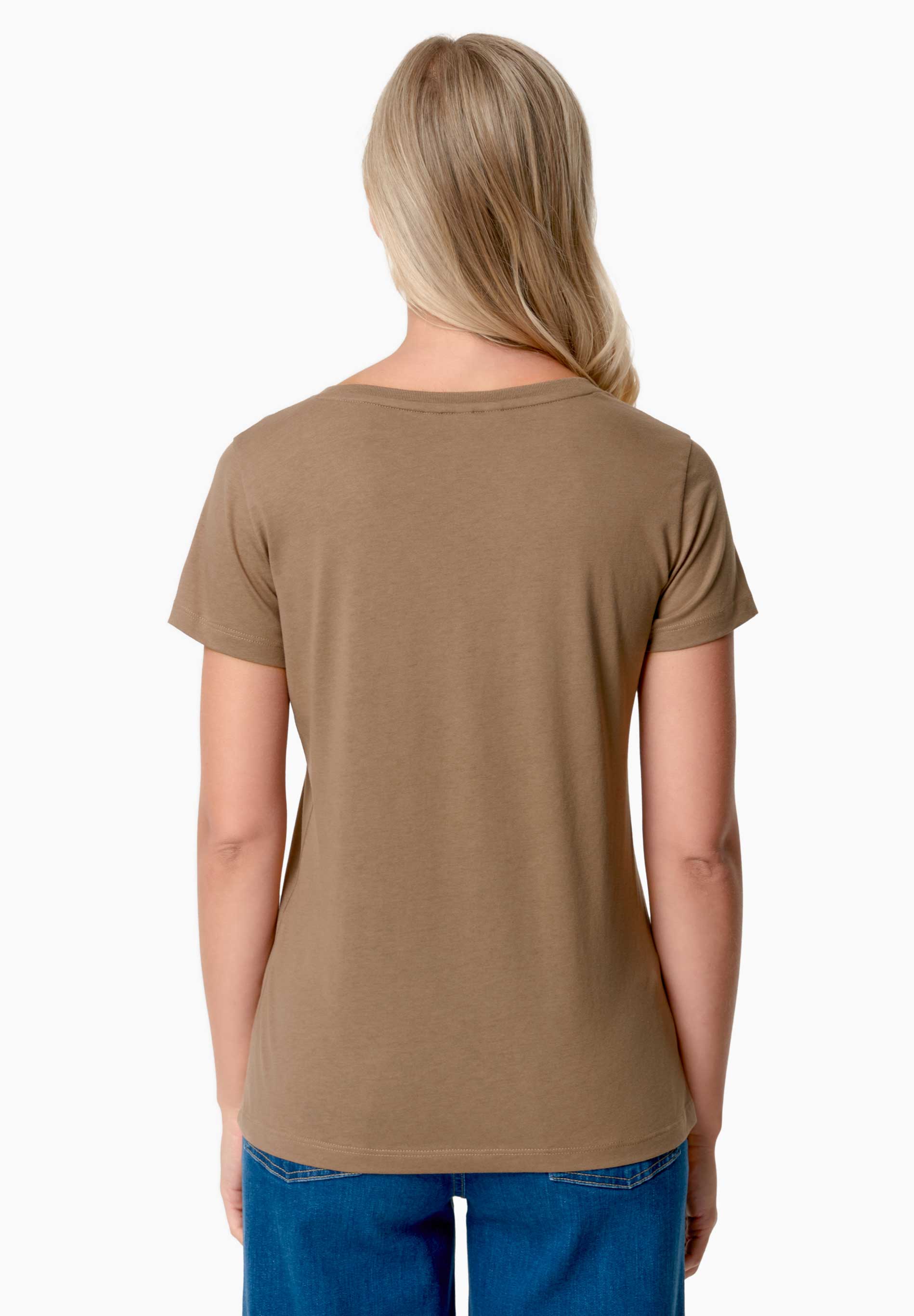 TAMARRA | T-Shirt aus TENCEL™ Modal und Bio-Baumwolle mit V-Ausschnitt