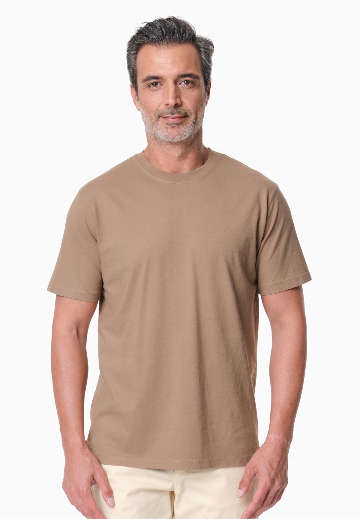 TAYLANN Herren Basic T-Shirt Bio-Baumwolle – Gravel