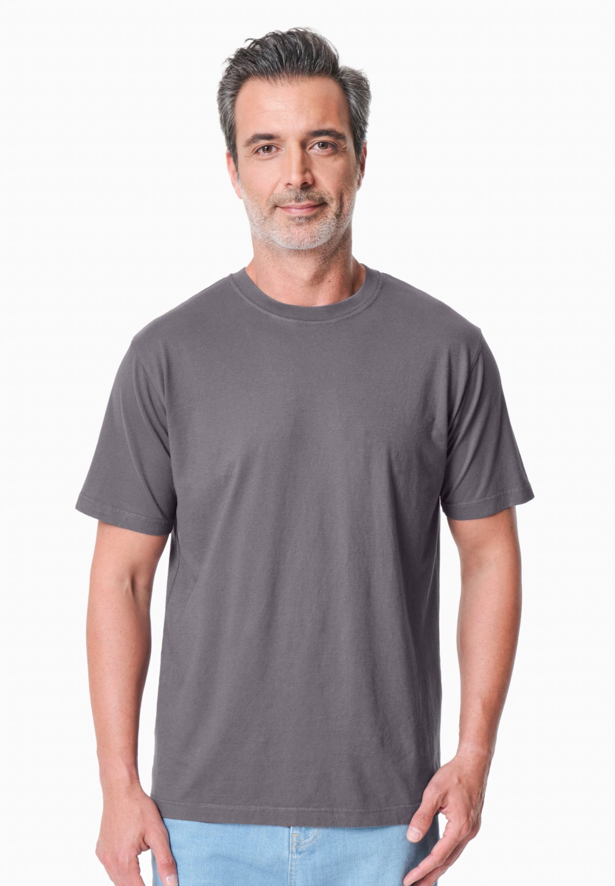 TAYLANN Herren Basic T-Shirt Bio-Baumwolle – Shadow