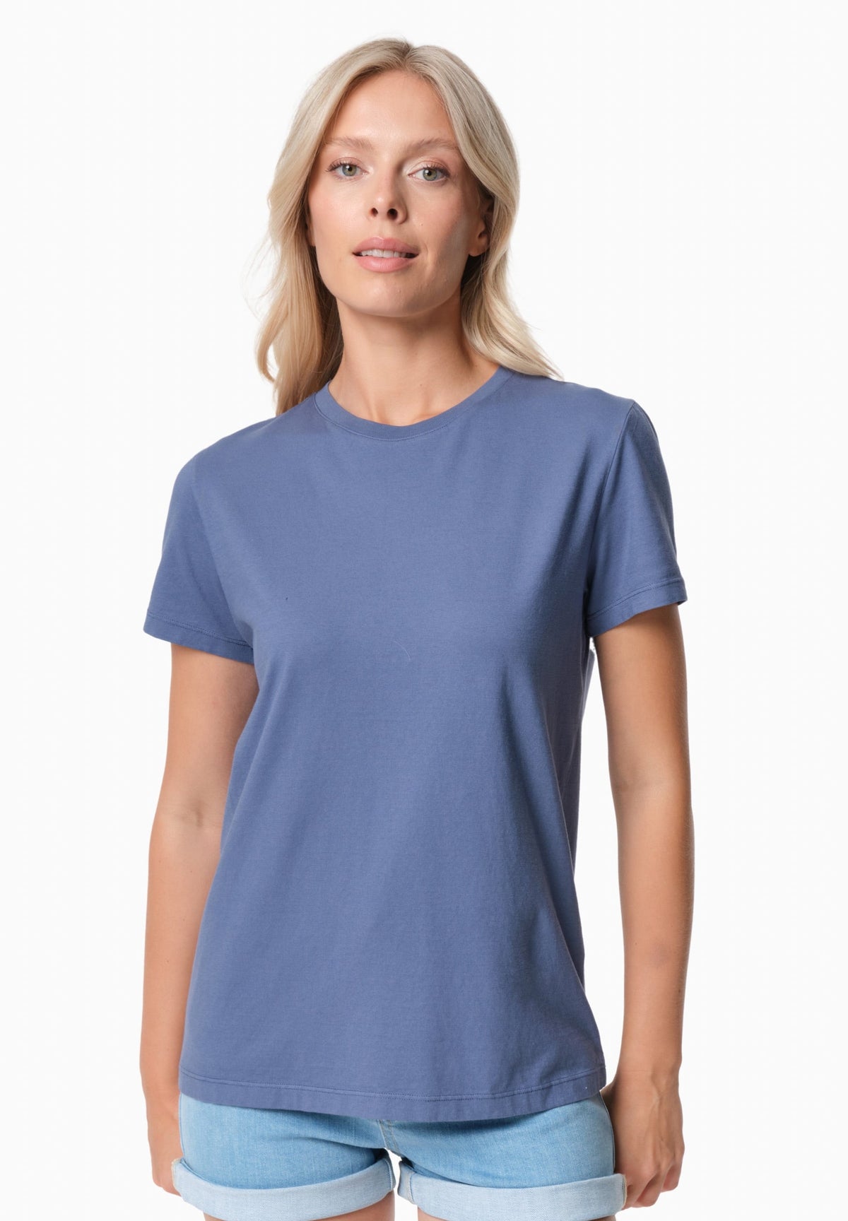 TENNUR Damen Basic T-Shirt Bio-Baumwolle – Honest Indigo