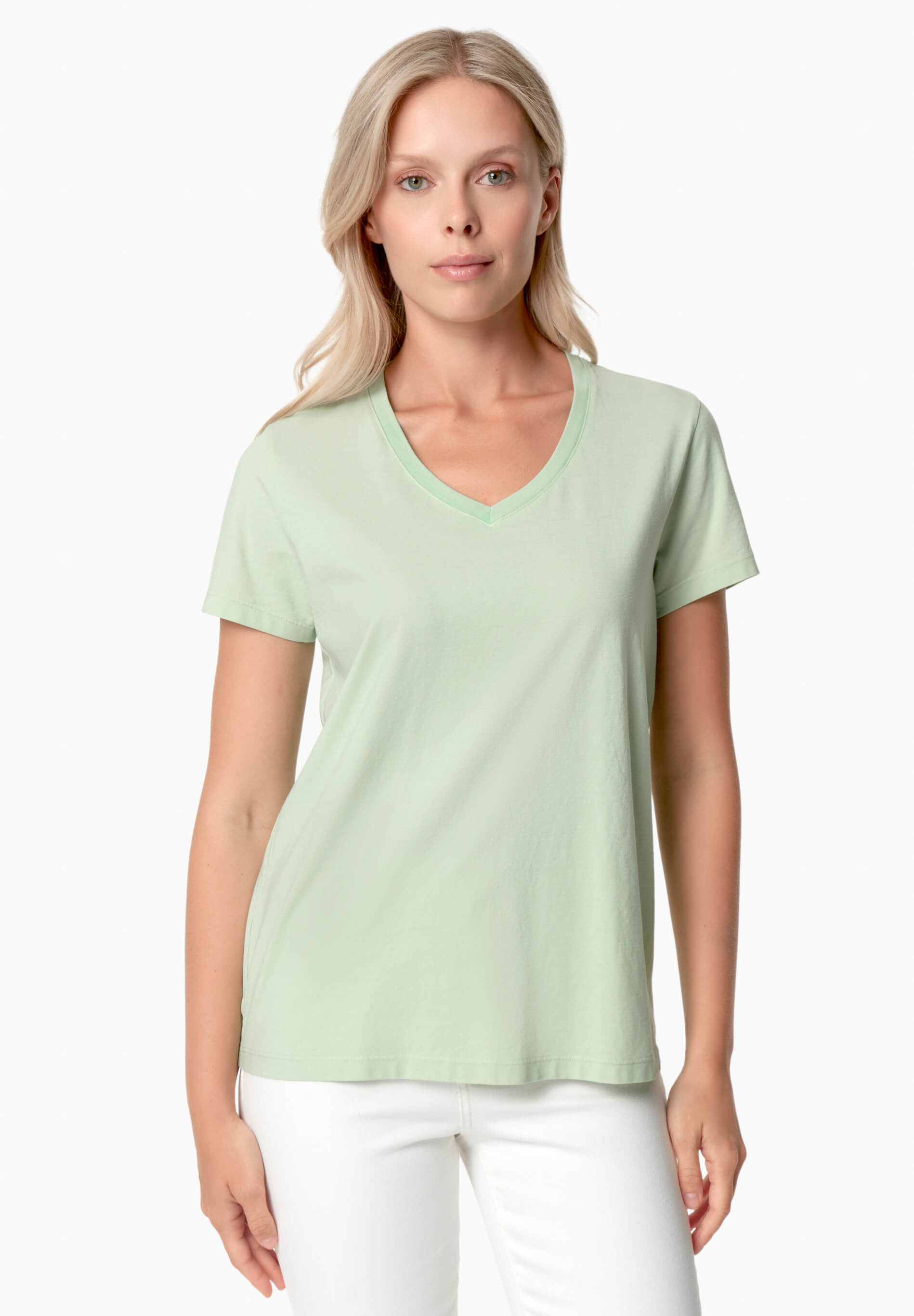 TESSA | Basic T-Shirt aus Bio-Baumwolle mit V-Ausschnitt