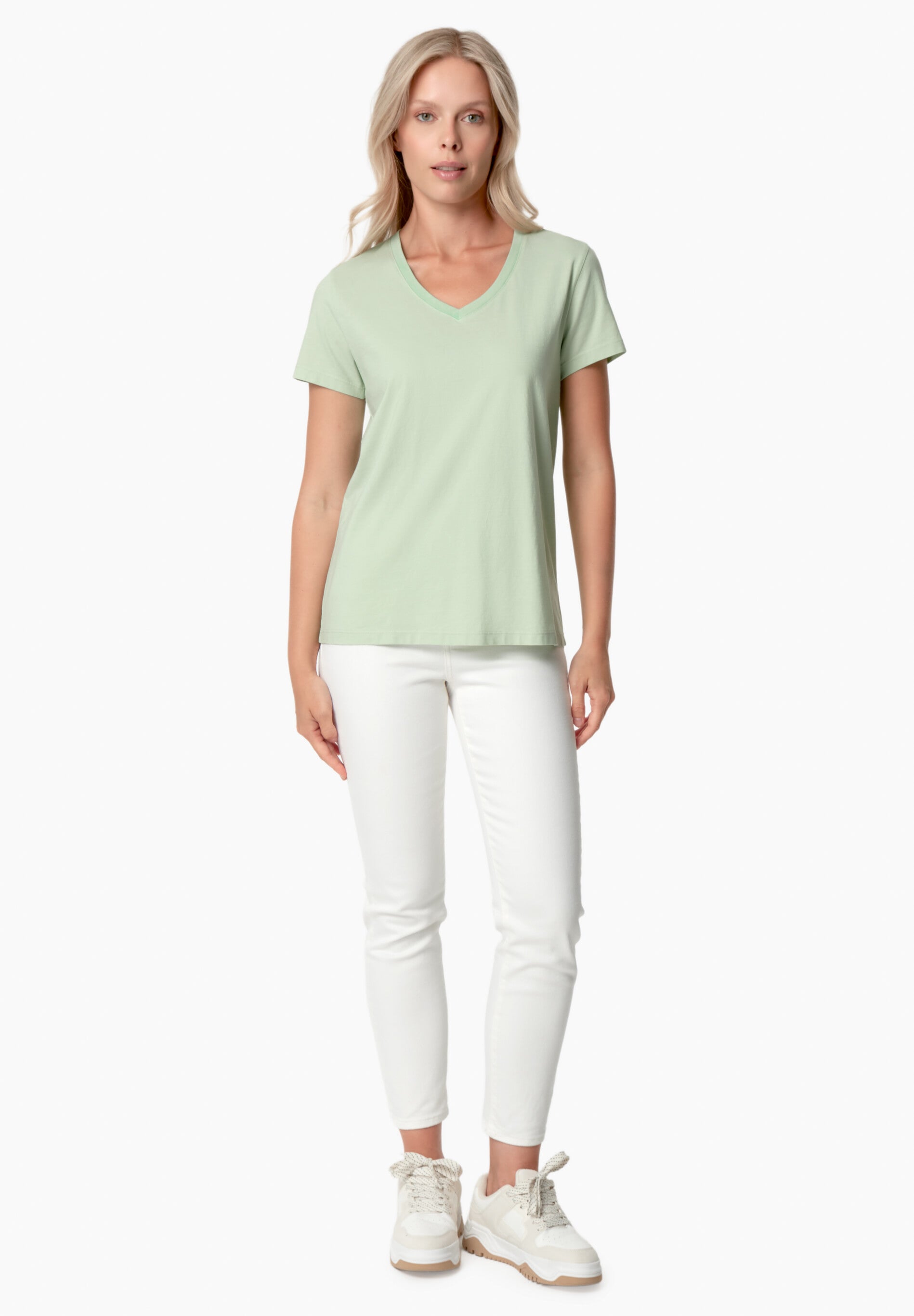 TESSA | Basic T-Shirt aus Bio-Baumwolle mit V-Ausschnitt