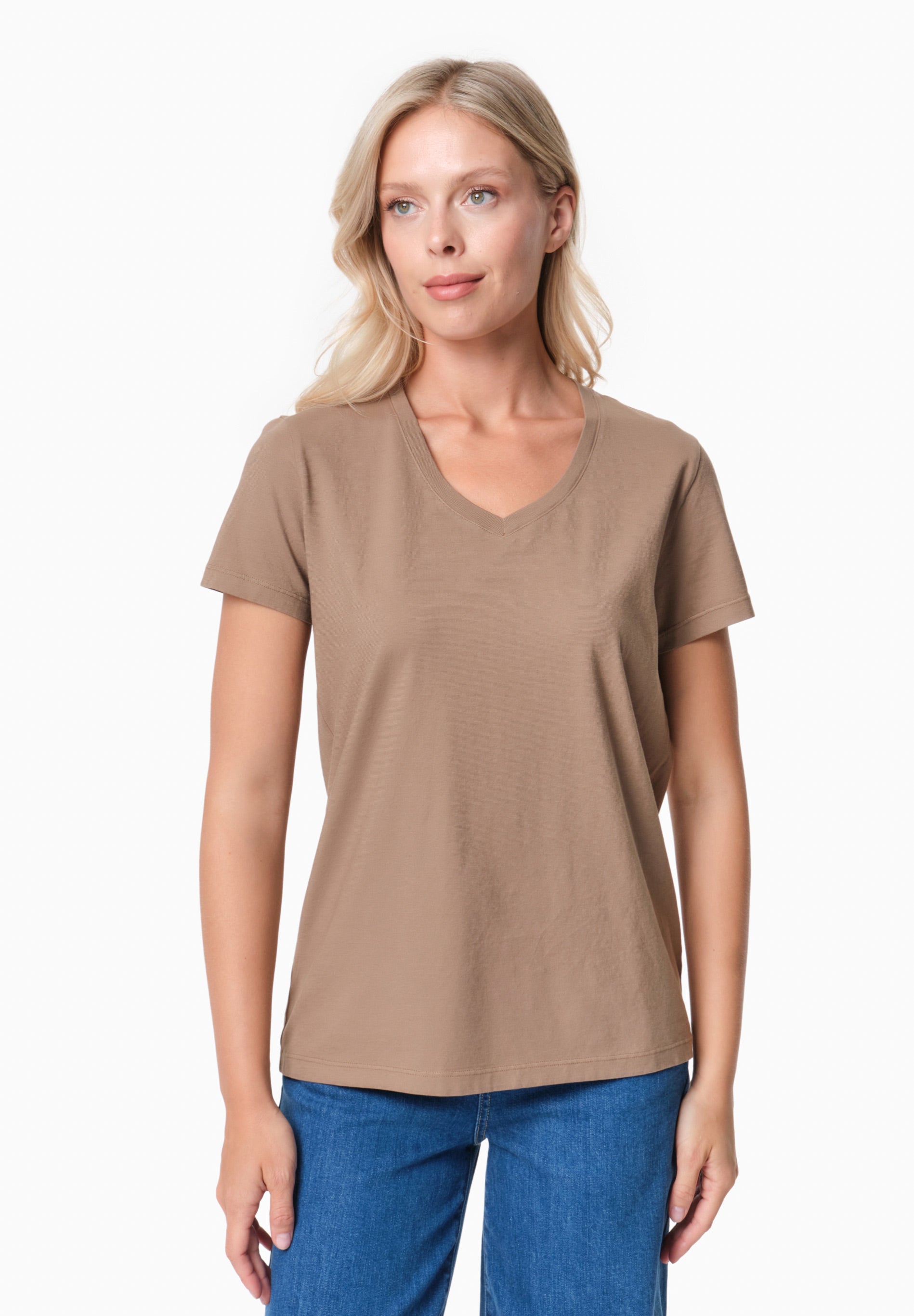 TESSA | Basic T-Shirt aus Bio-Baumwolle mit V-Ausschnitt