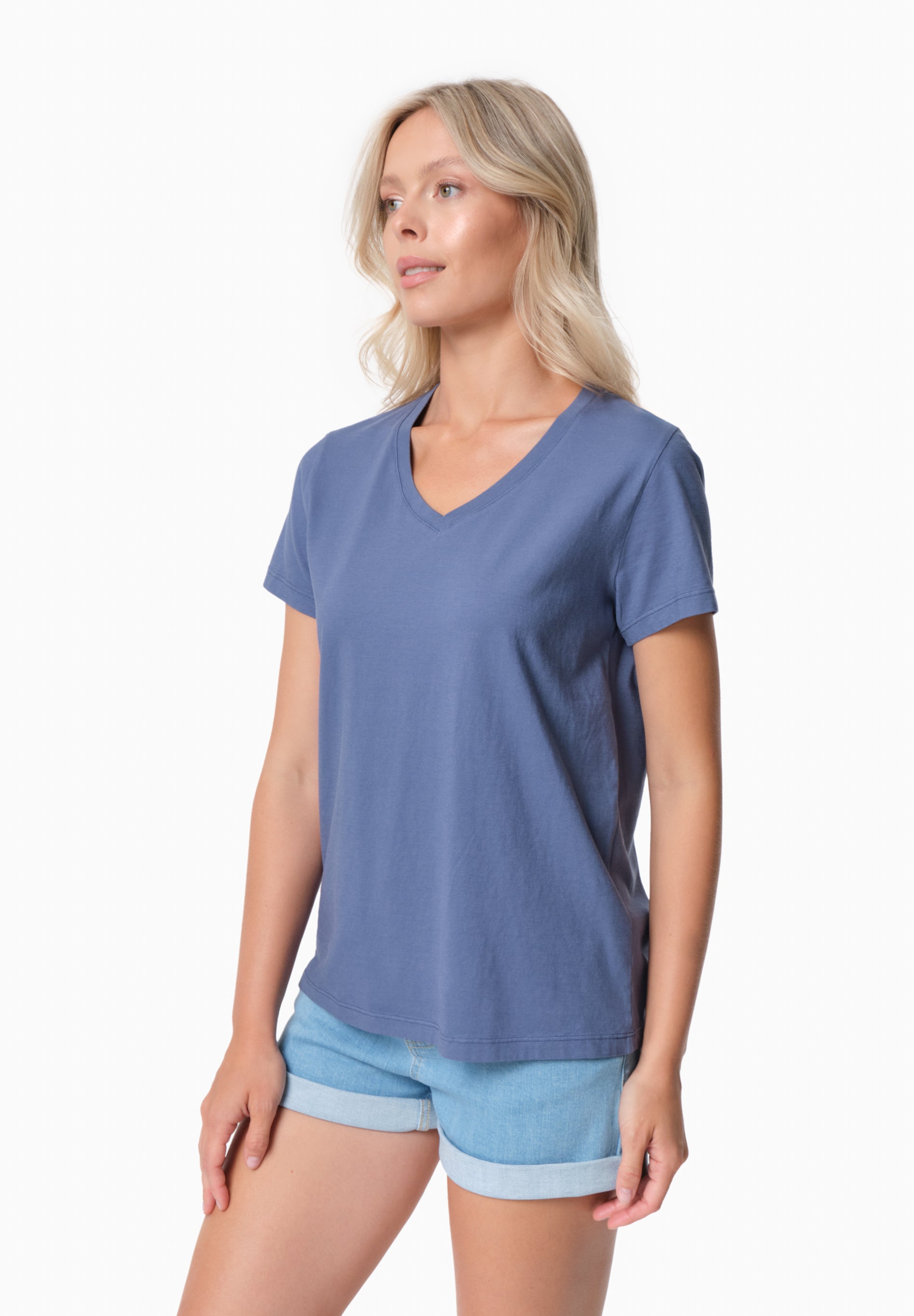 TESSA | Basic T-Shirt aus Bio-Baumwolle mit V-Ausschnitt