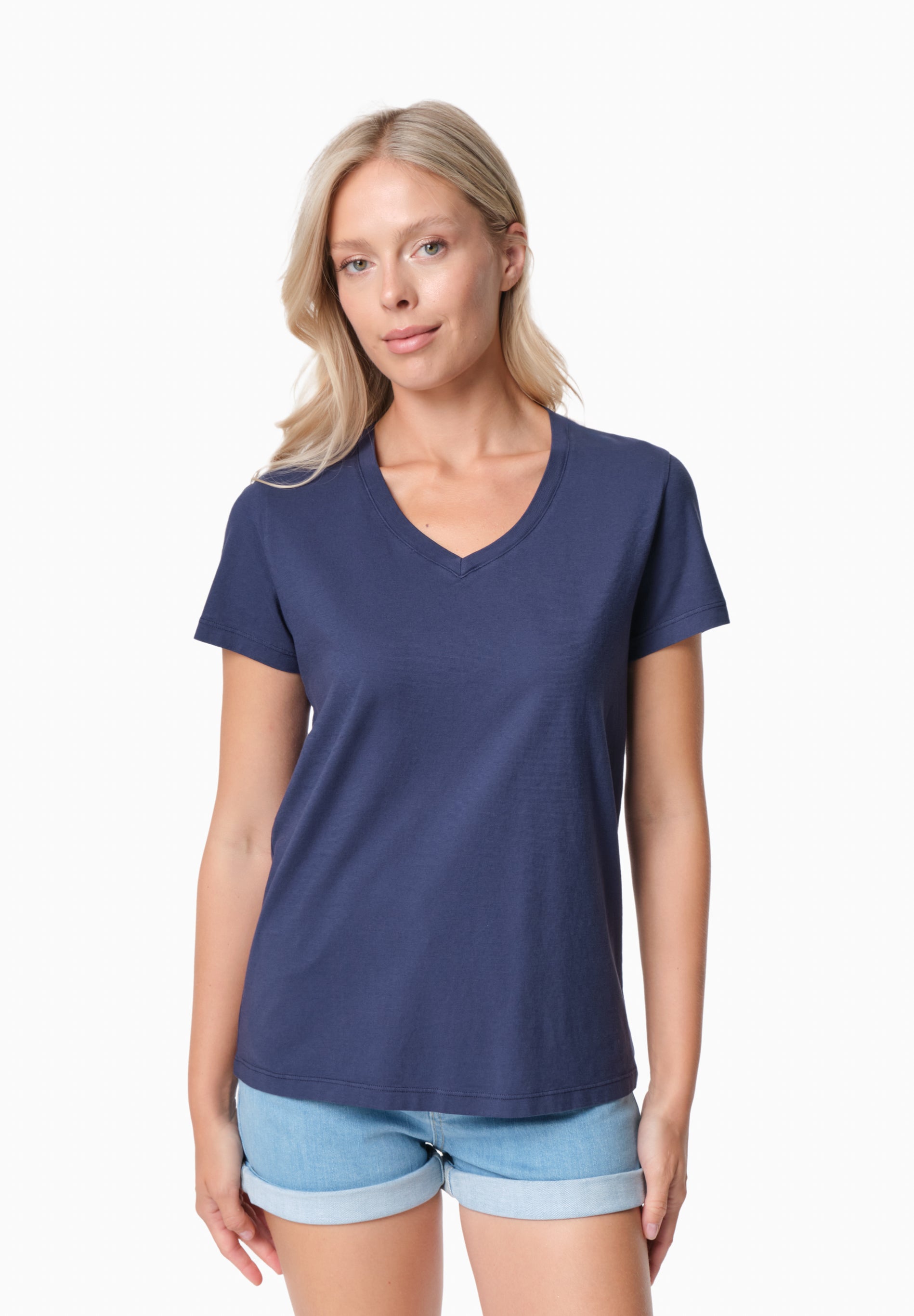 TESSA | Basic T-Shirt aus Bio-Baumwolle mit V-Ausschnitt