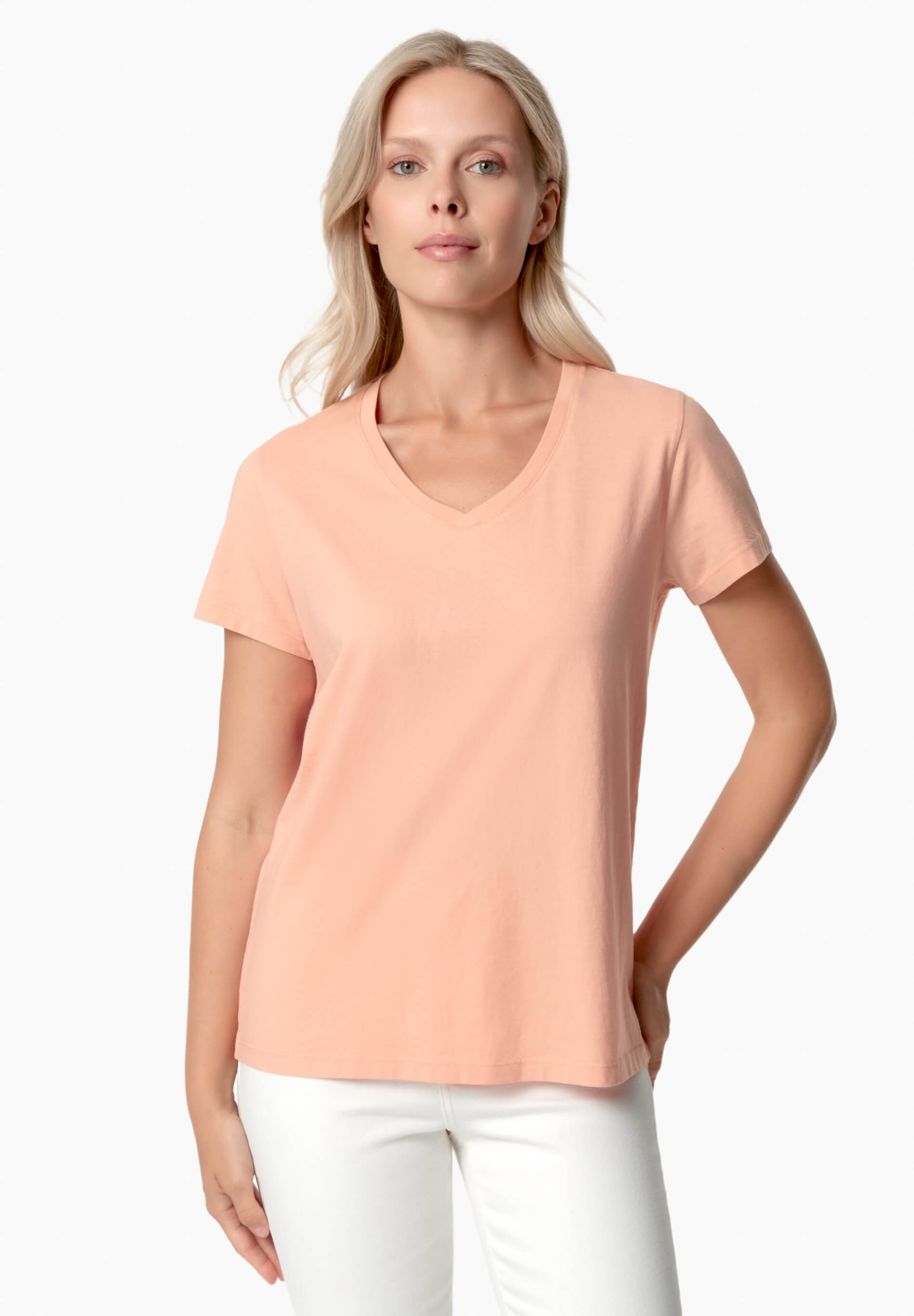 TESSA | Basic T-Shirt aus Bio-Baumwolle mit V-Ausschnitt