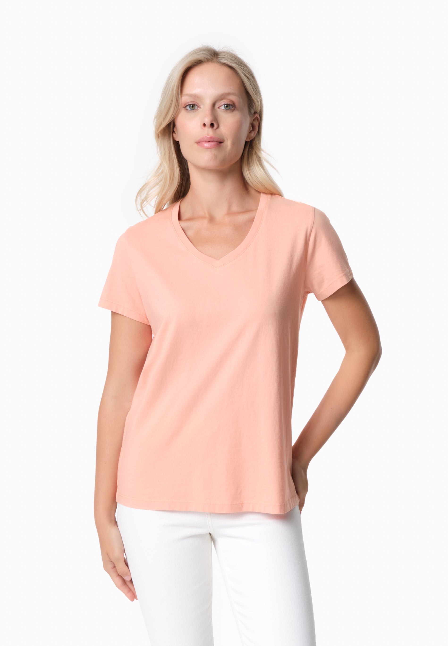 TESSA | Basic T-Shirt aus Bio-Baumwolle mit V-Ausschnitt