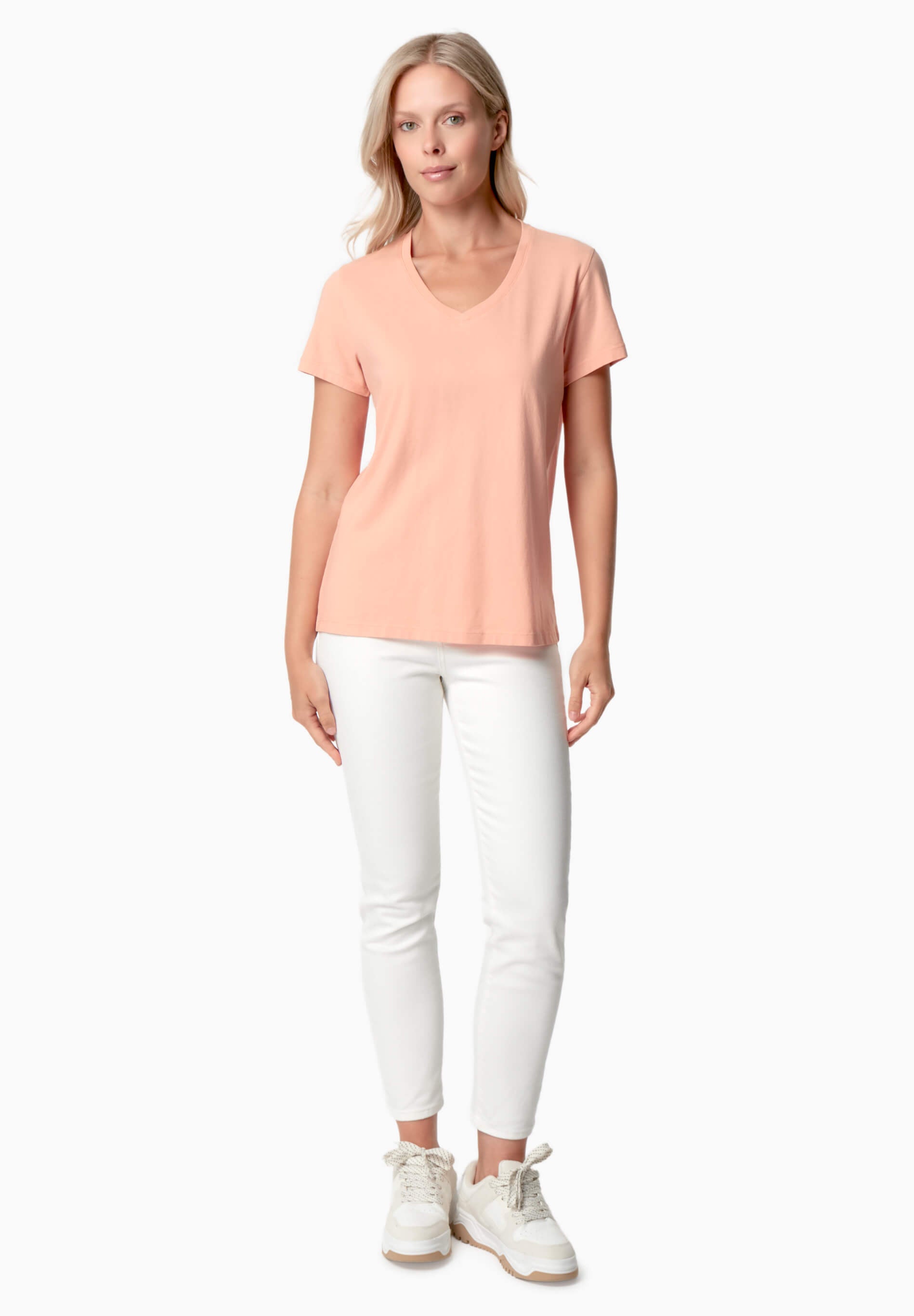TESSA | Basic T-Shirt aus Bio-Baumwolle mit V-Ausschnitt