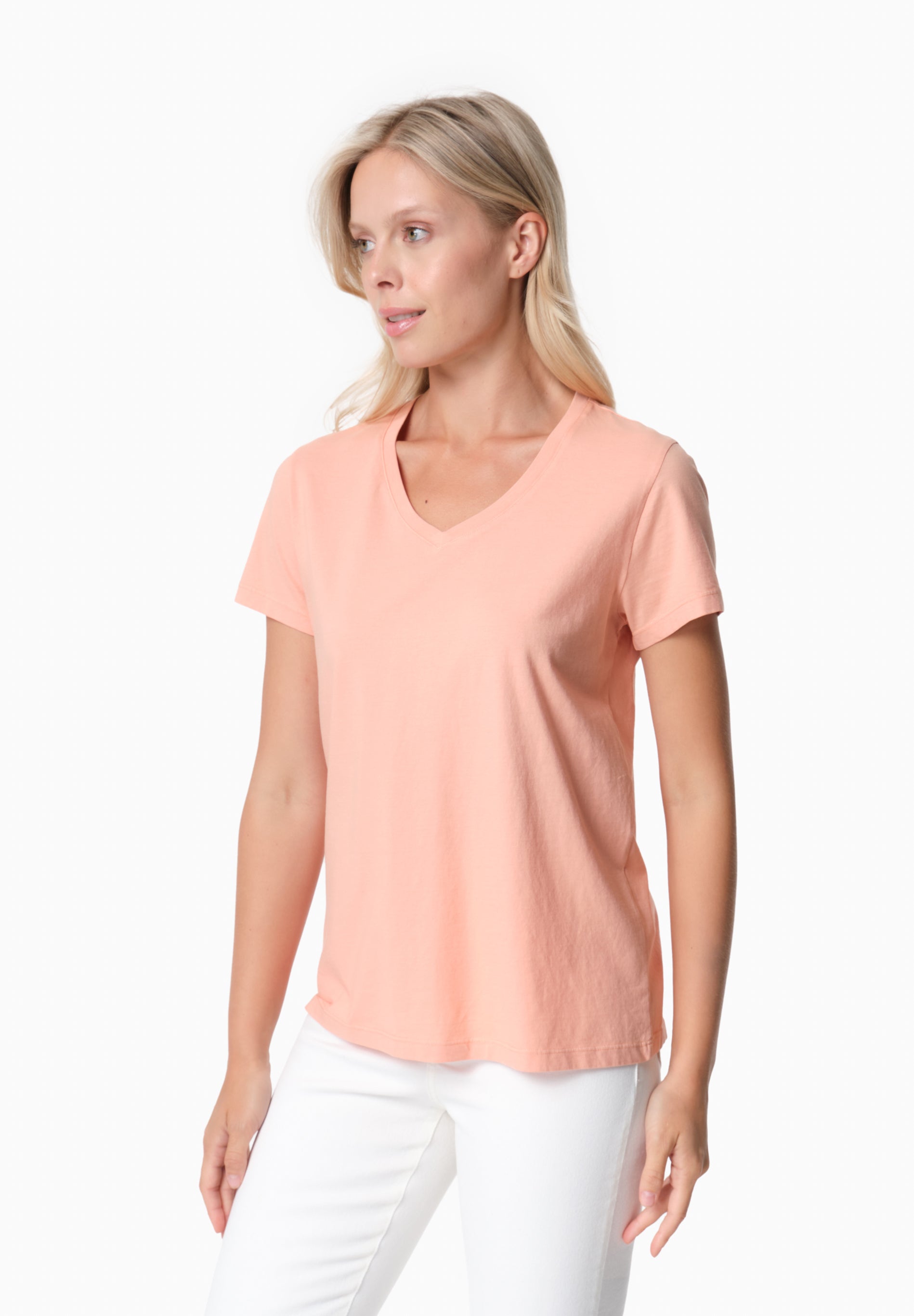 TESSA | Basic T-Shirt aus Bio-Baumwolle mit V-Ausschnitt