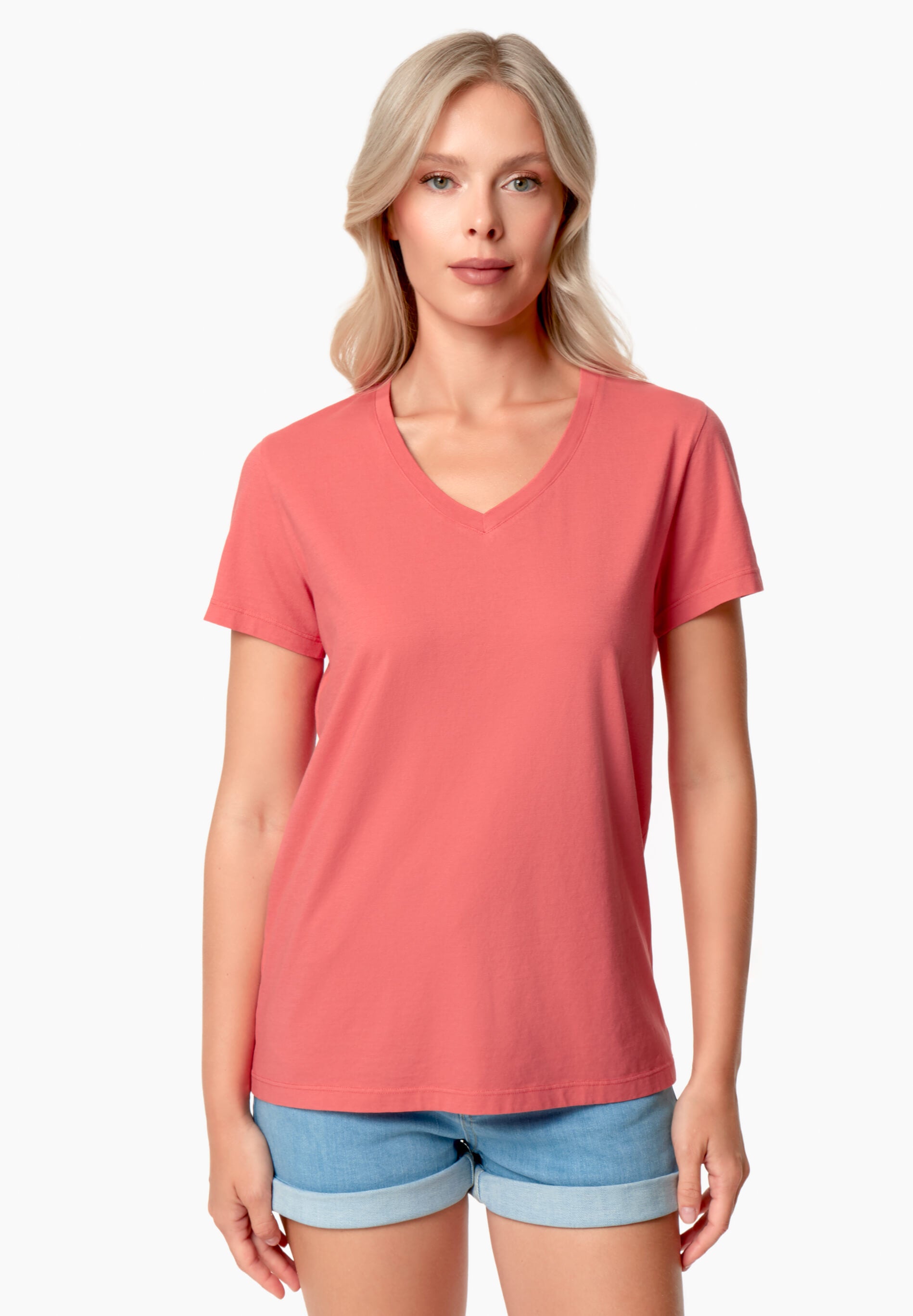 TESSA | Basic T-Shirt aus Bio-Baumwolle mit V-Ausschnitt