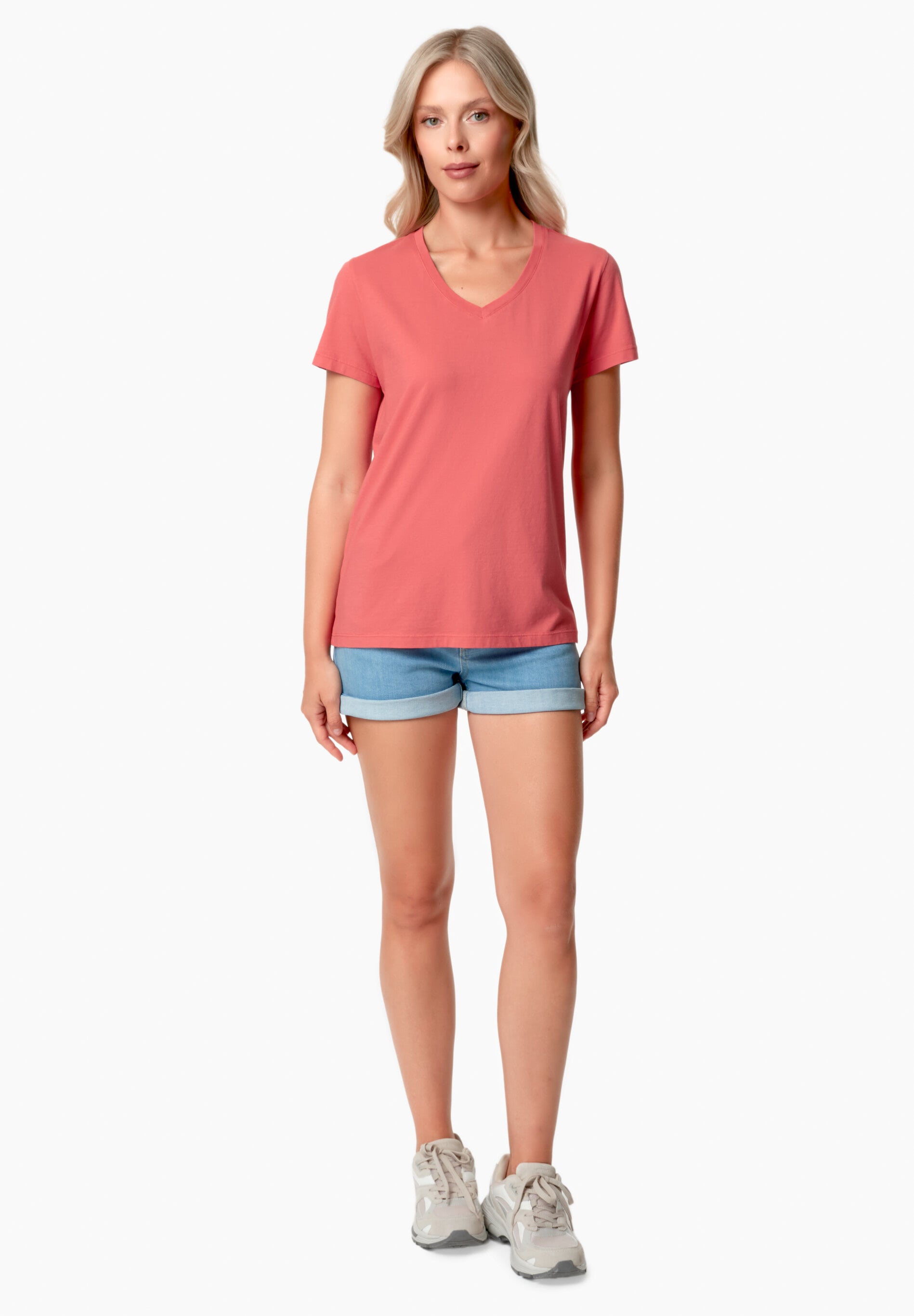 TESSA | Basic T-Shirt aus Bio-Baumwolle mit V-Ausschnitt