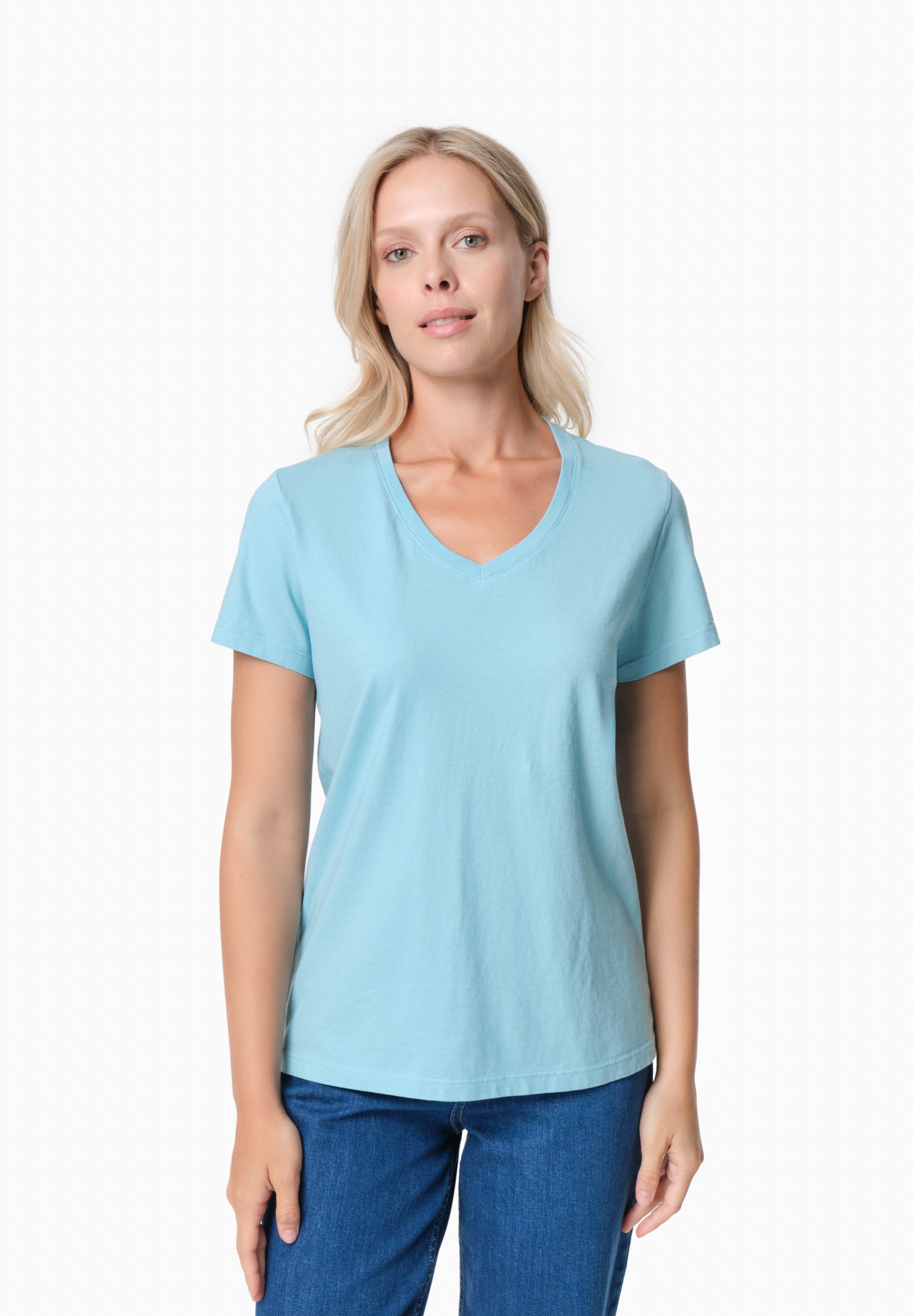 TESSA | Basic T-Shirt aus Bio-Baumwolle mit V-Ausschnitt