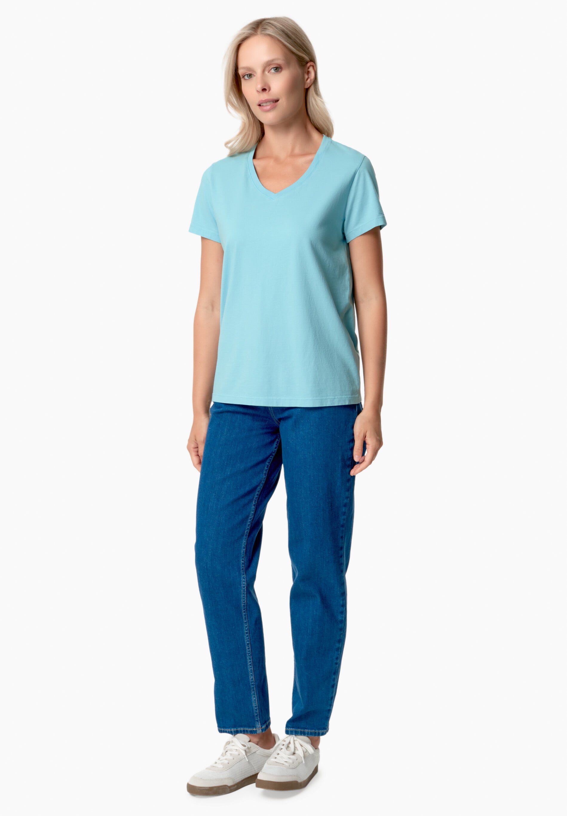 TESSA | Basic T-Shirt aus Bio-Baumwolle mit V-Ausschnitt