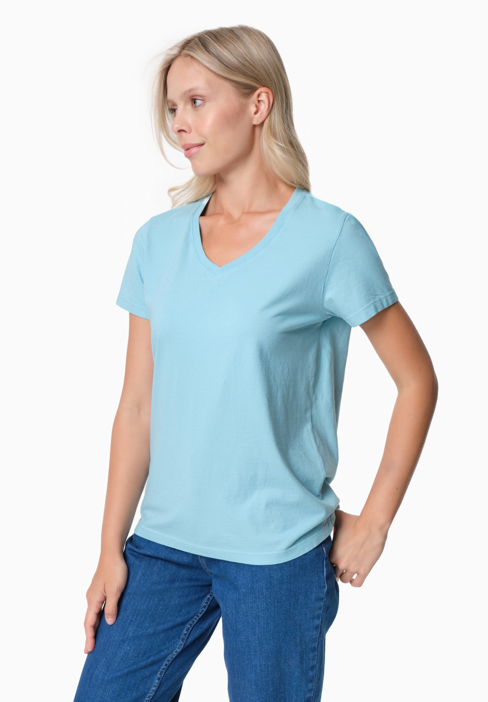TESSA | Basic T-Shirt aus Bio-Baumwolle mit V-Ausschnitt
