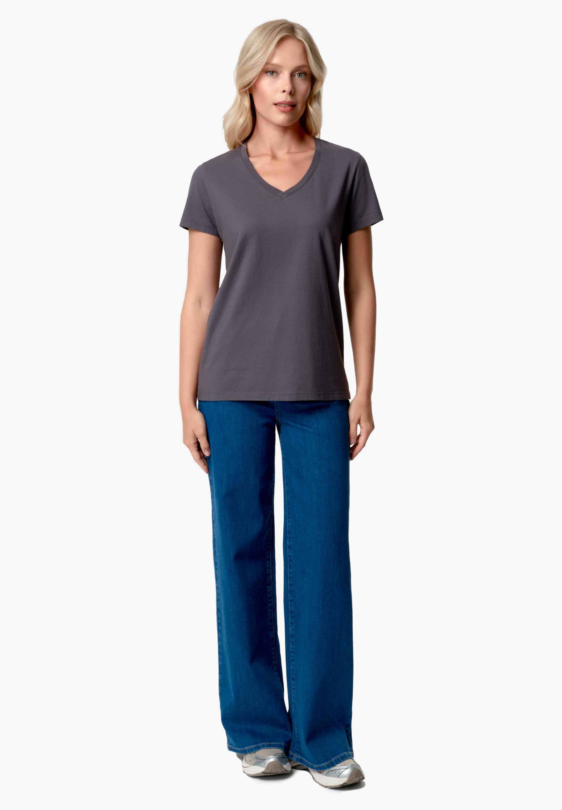 TESSA | Basic T-Shirt aus Bio-Baumwolle mit V-Ausschnitt