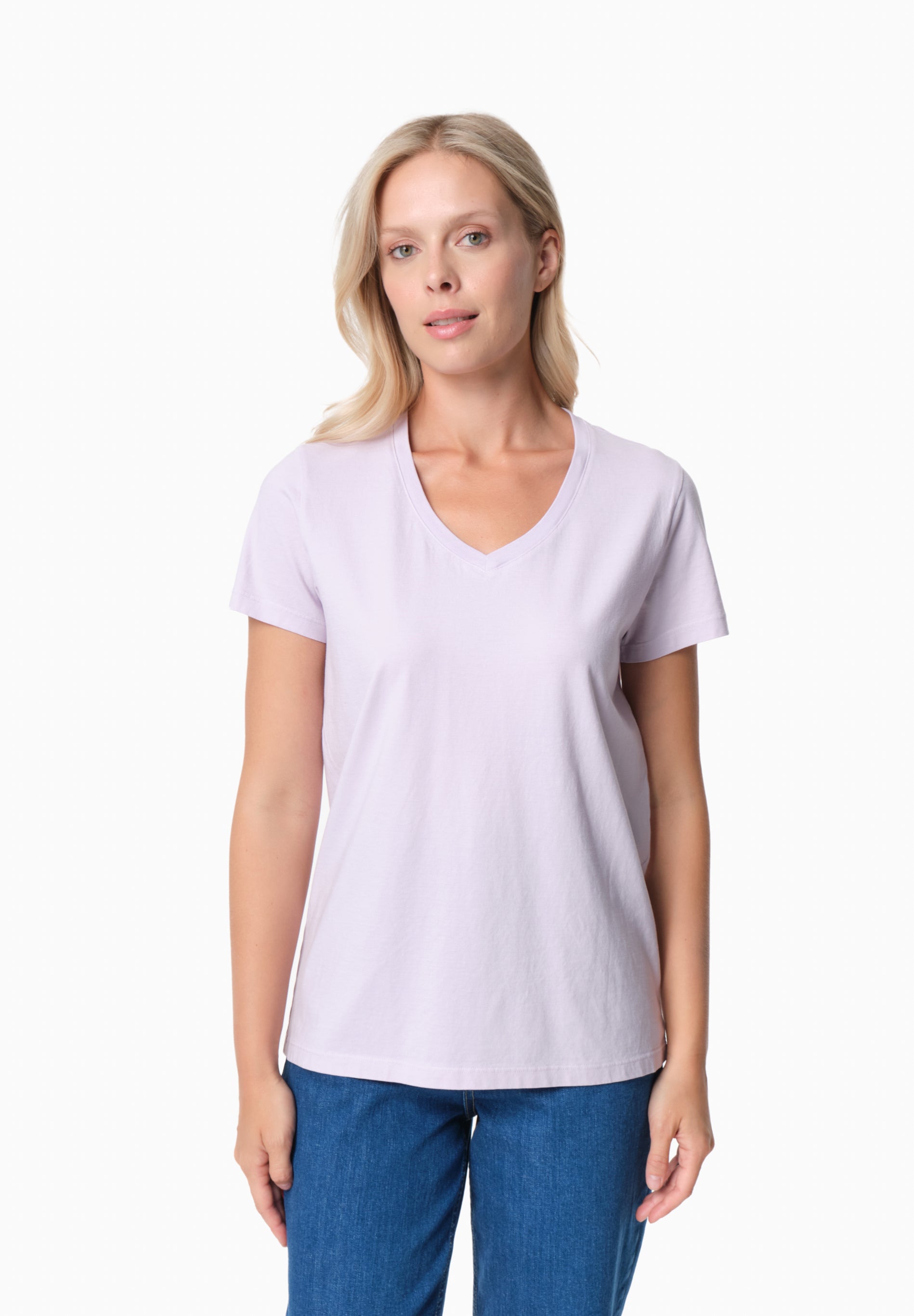 TESSA | Basic T-Shirt aus Bio-Baumwolle mit V-Ausschnitt